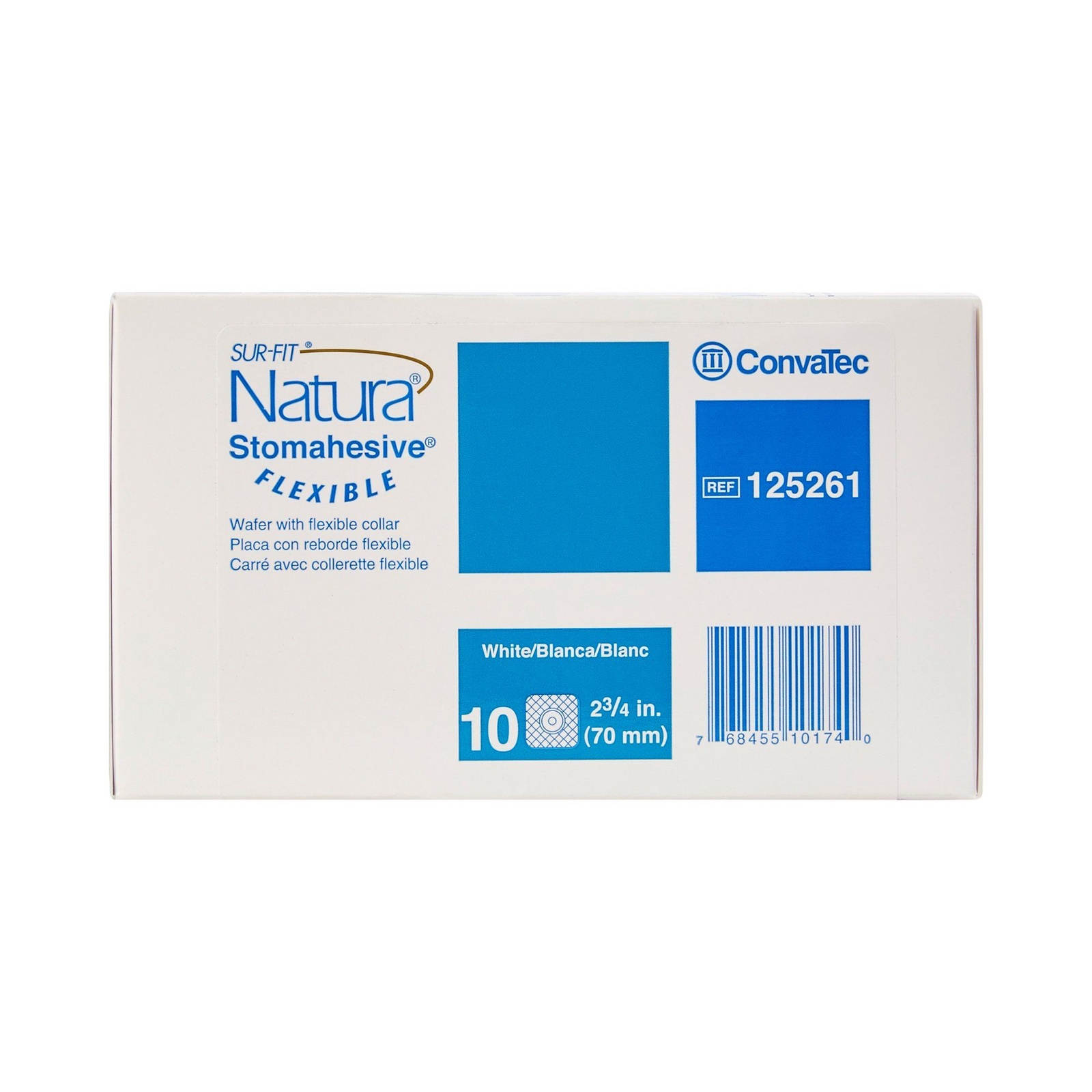 Sur-Fit Natura Colostomy Barrier With 1 7/8-2 Inch Stoma Opening, White (BX/10)
