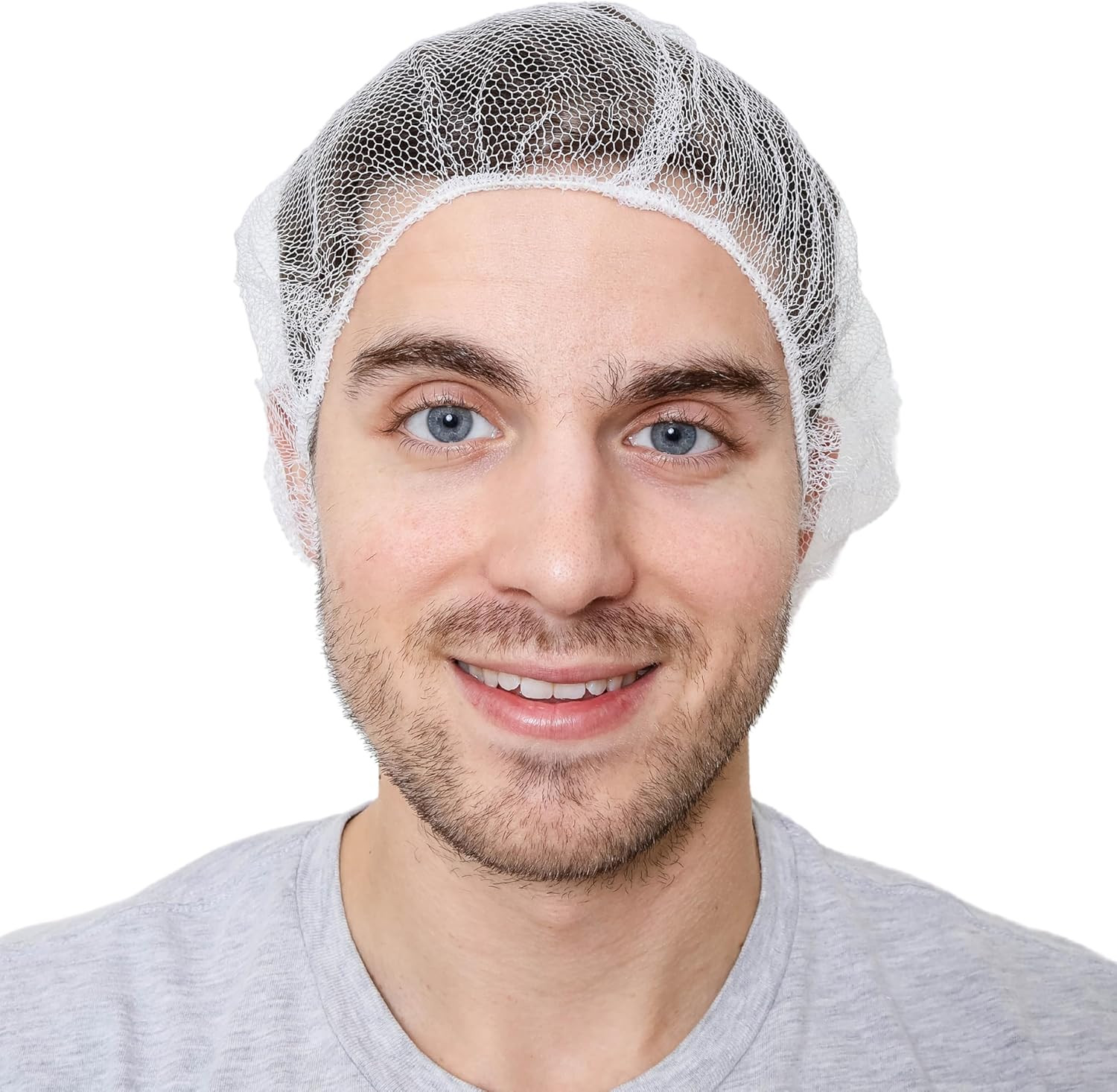 Disposable Honeycomb Nylon Hair Nets | Breathable | 100 Count [WHITE | 21”]