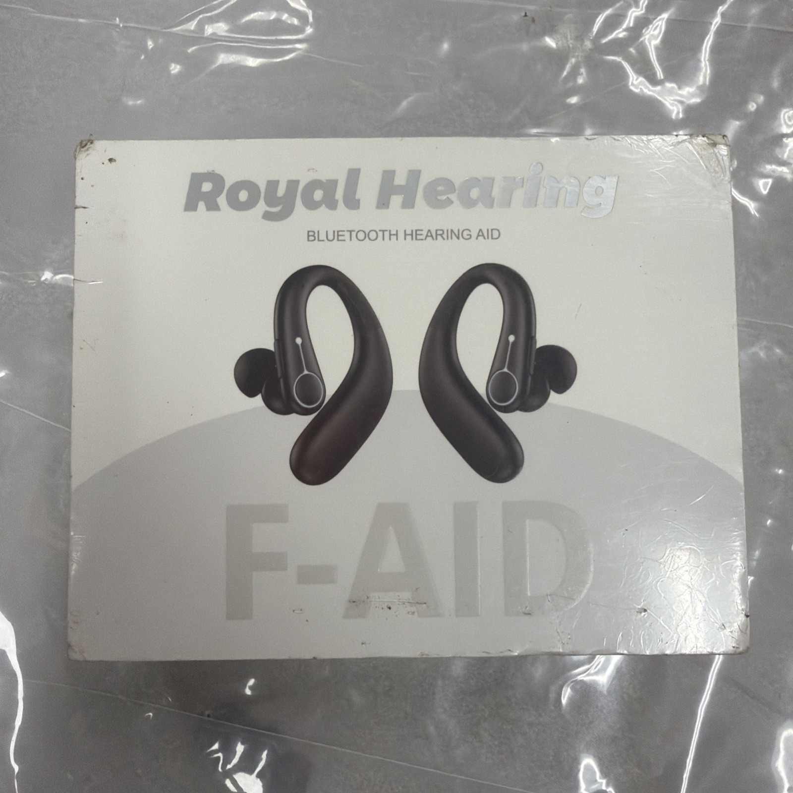 Royal Hearing F-Aid Bluetooth Black Hearing Aid & Case 18 Hour