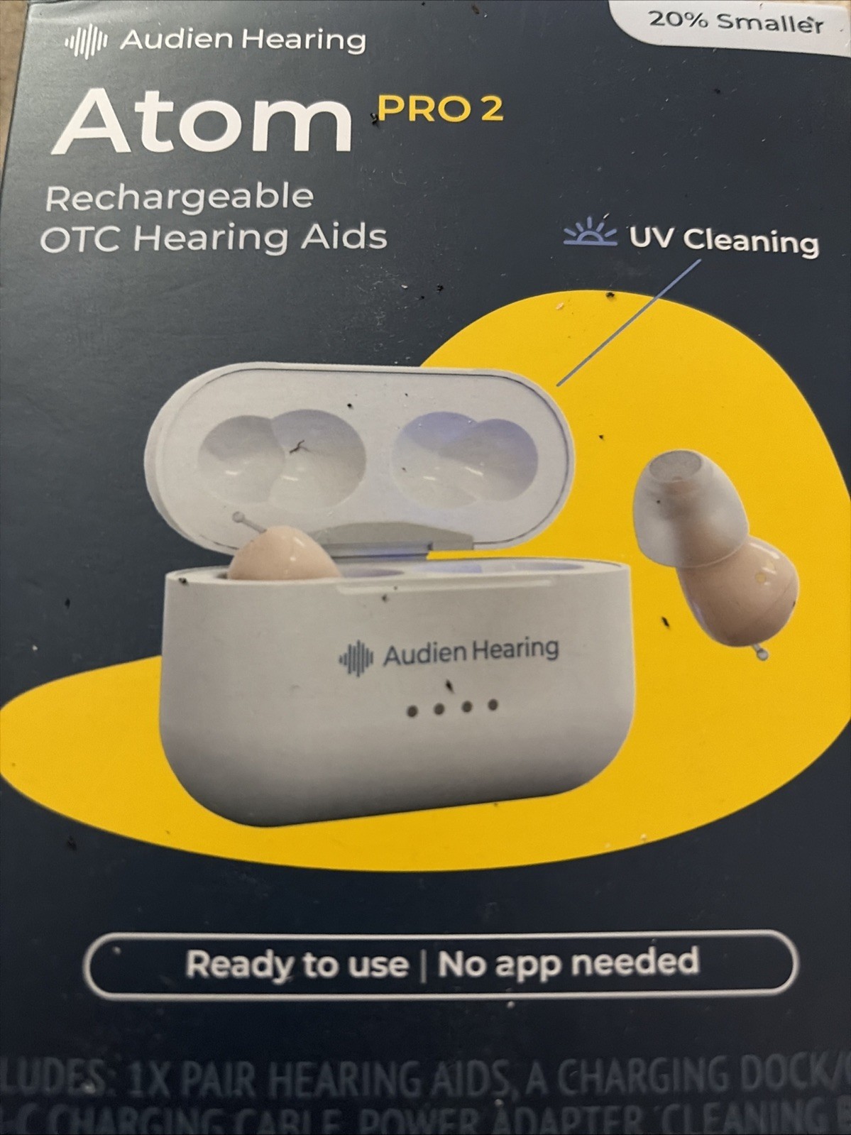 AUDIEN HEARING ATOM X RECHARGEABLE OTC HEARING AIDS