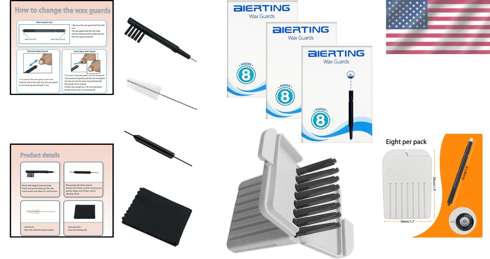24 High-Quality Wax Guards – Easy-Apply Filters for Hearing Aid Maintenance