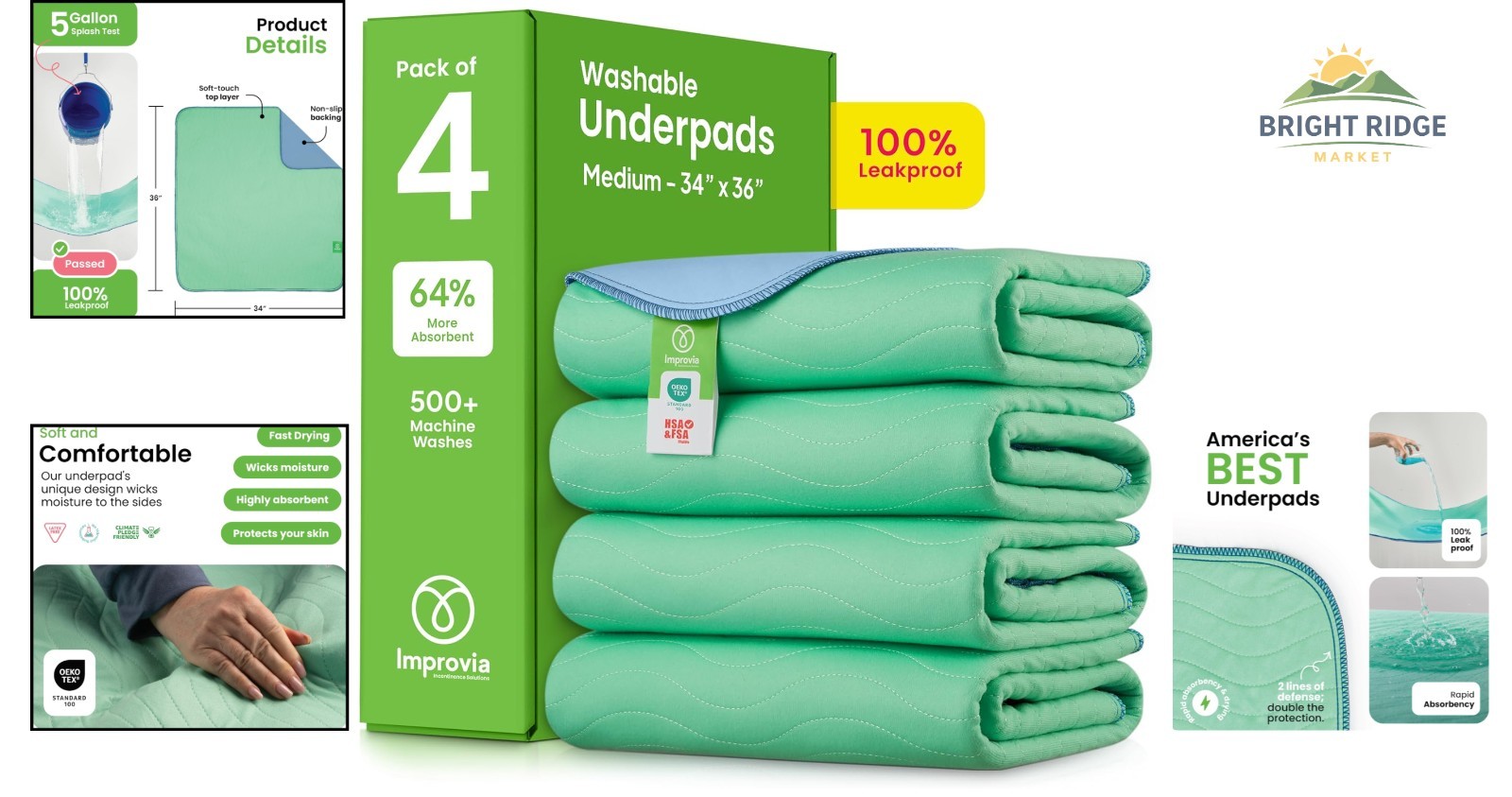Heavy Absorbency Incontinence Pads – Waterproof Bed Protection for Kids & Adults