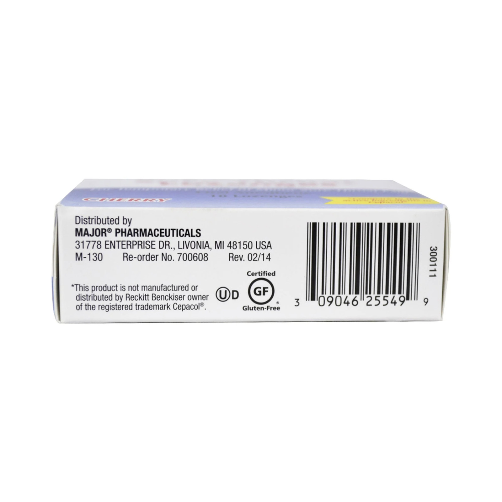 Major Sore Throat Relief Lozenges, 18 count