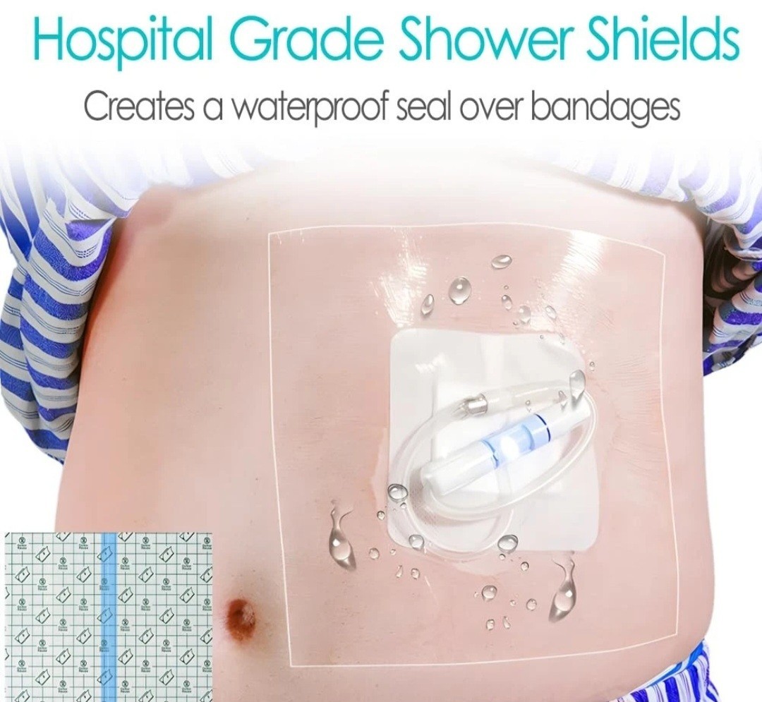 Hola Health Shower Protector Pack Of 25 10 X 12 Dialysis Catheter Shower Cover