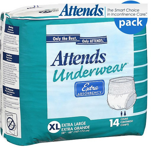 ATTENDS SUPER Absorbency Diaper Brief ALL SIZES Adult Incontinence Disposable