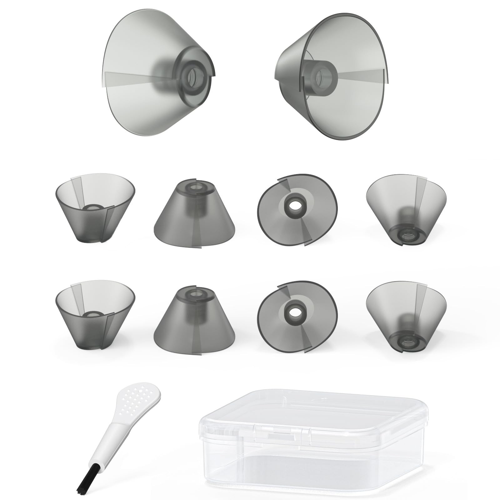 Hearing aid Tulip Domes for Resound Sure fit Standard 10pcs Pack, Smokey