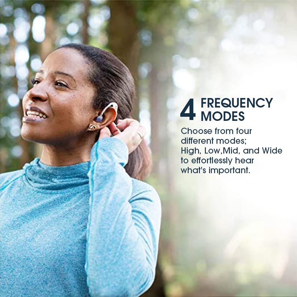 Digital Hearing Amplifier By Britzgo Bha-220. 500Hr Battery Life Modern Blue