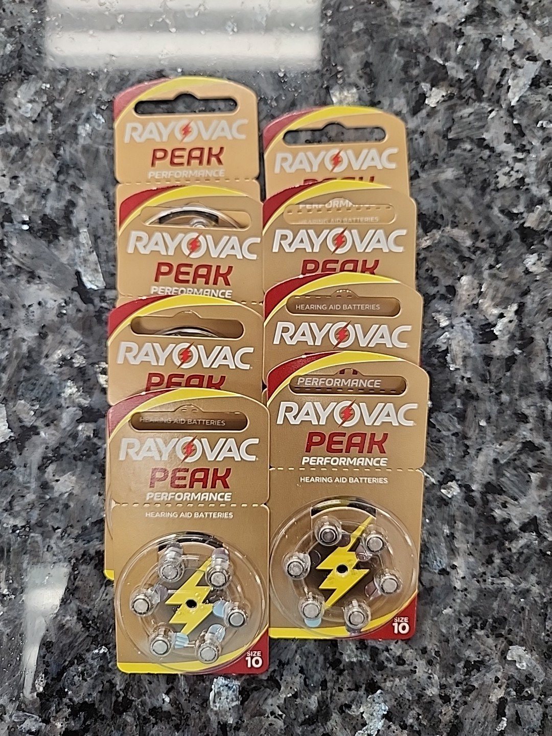 NEW Lot Of 8 Rayovac Peak PR70 Size 10 Hearing Aid Batteries Expired 01/2024