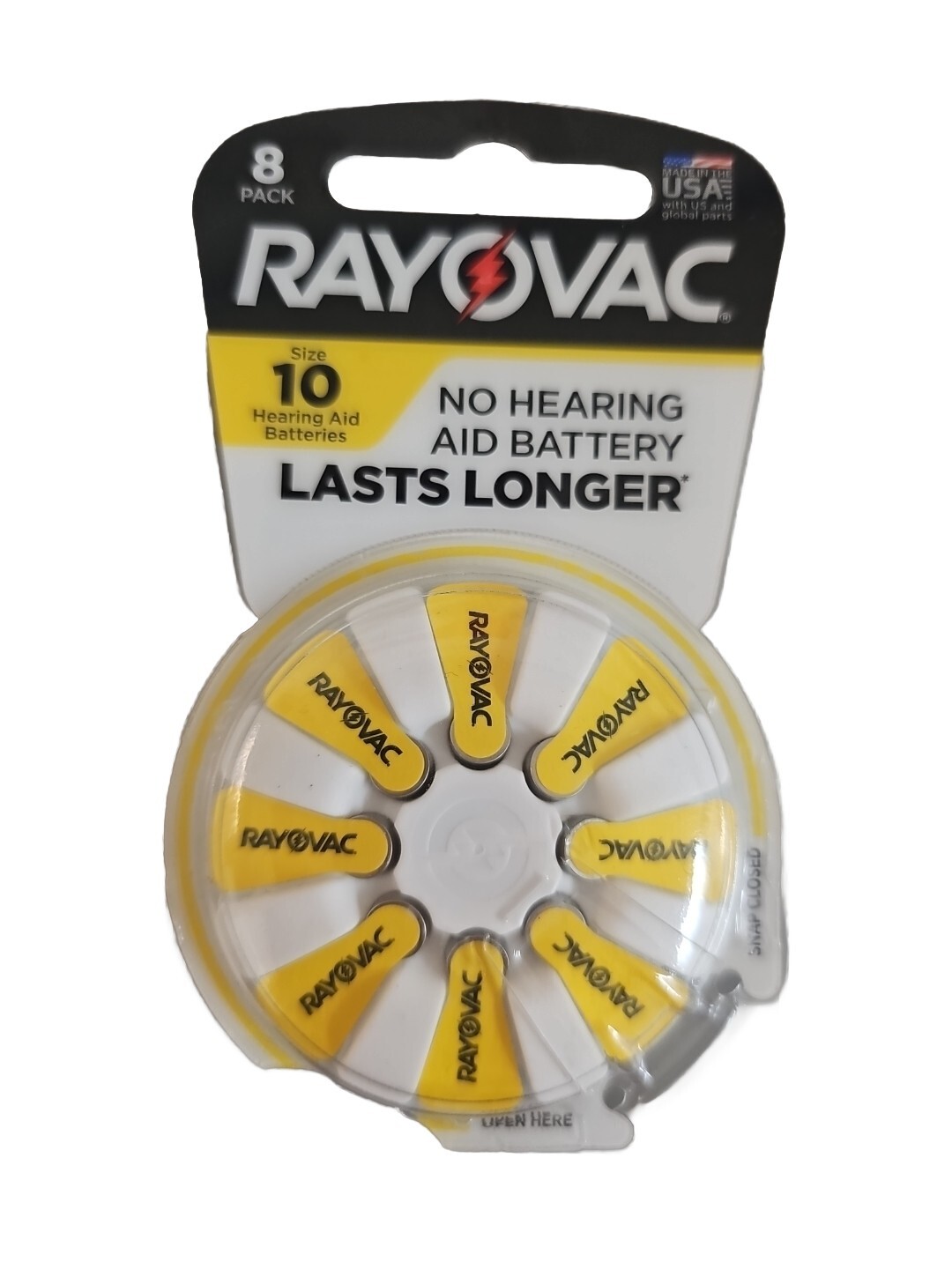 6 cells x Rayovac xtra Hearing Aid 10 Sz batteries * Zinc air * 0% Mercury 09/23