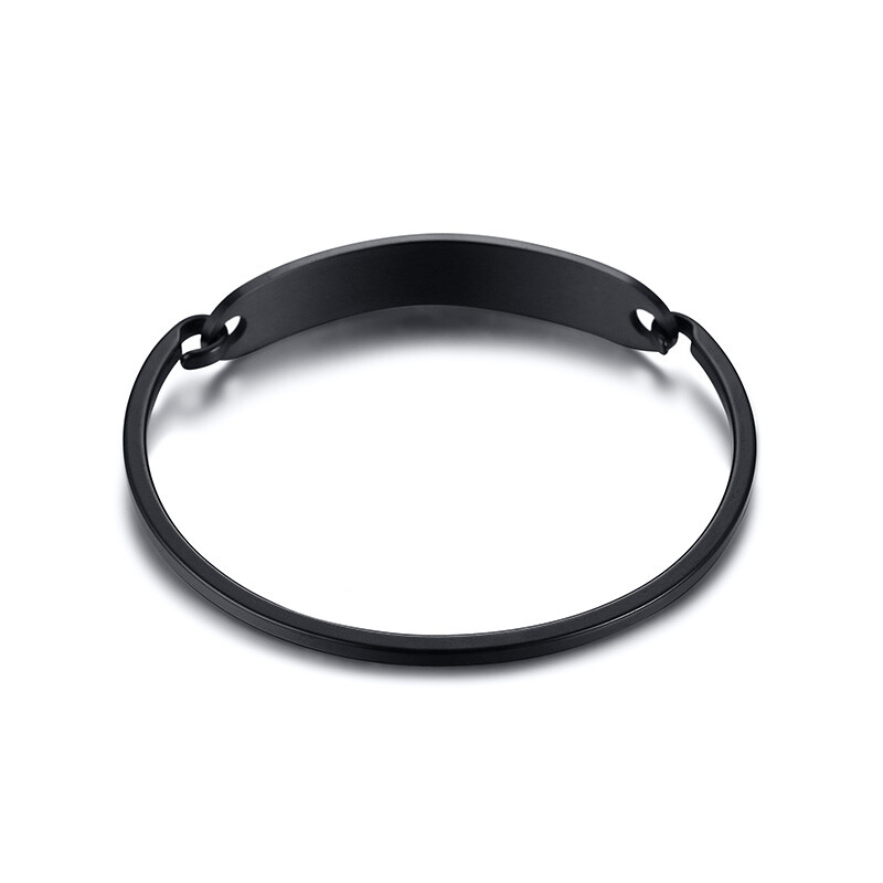 Customized Medical Bracelet Emergency Laser Engraved Men Women Alert ID Bangle