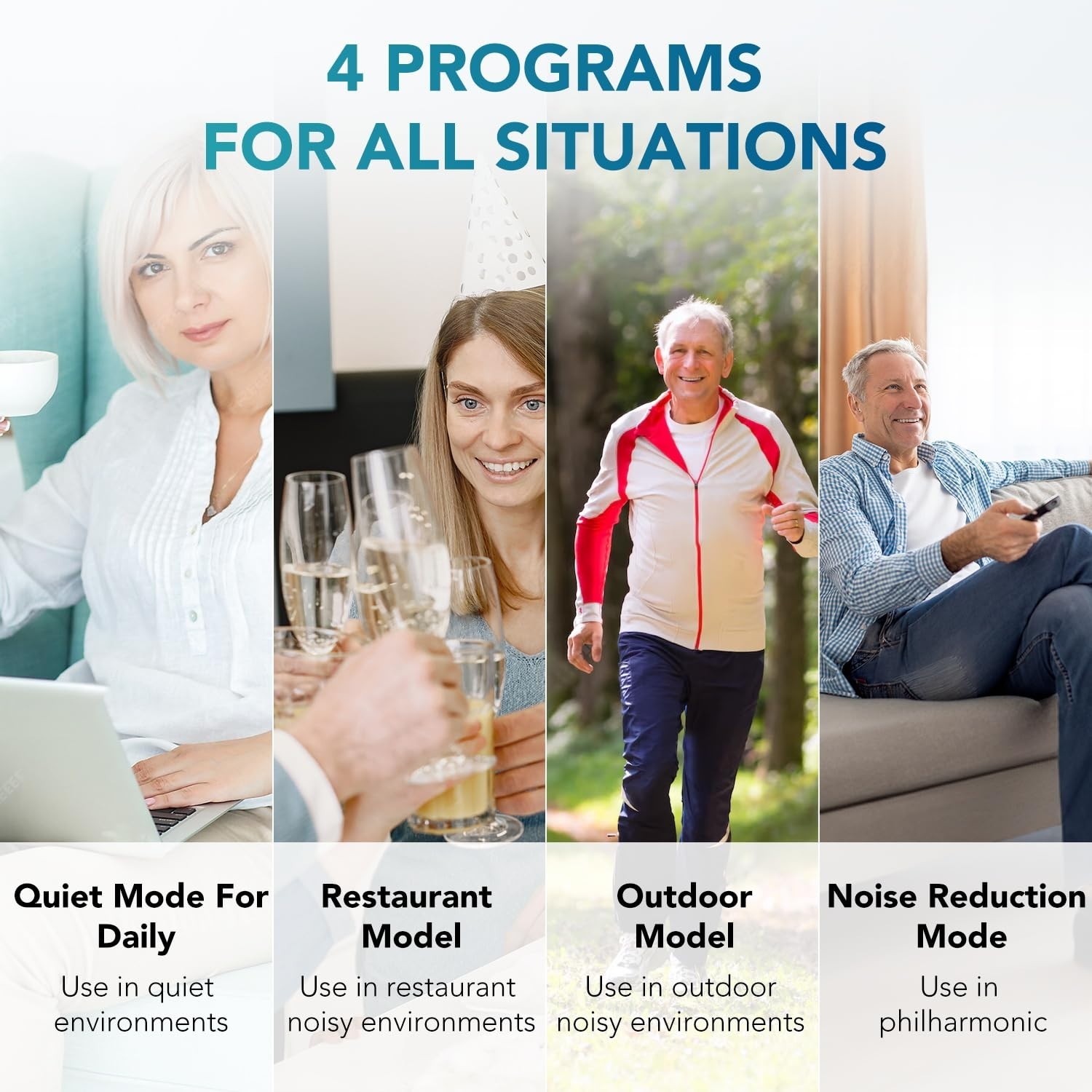 OTC Hearing Aids for Seniors, Hearing Amplifiers Devices with Noise Cancelling,