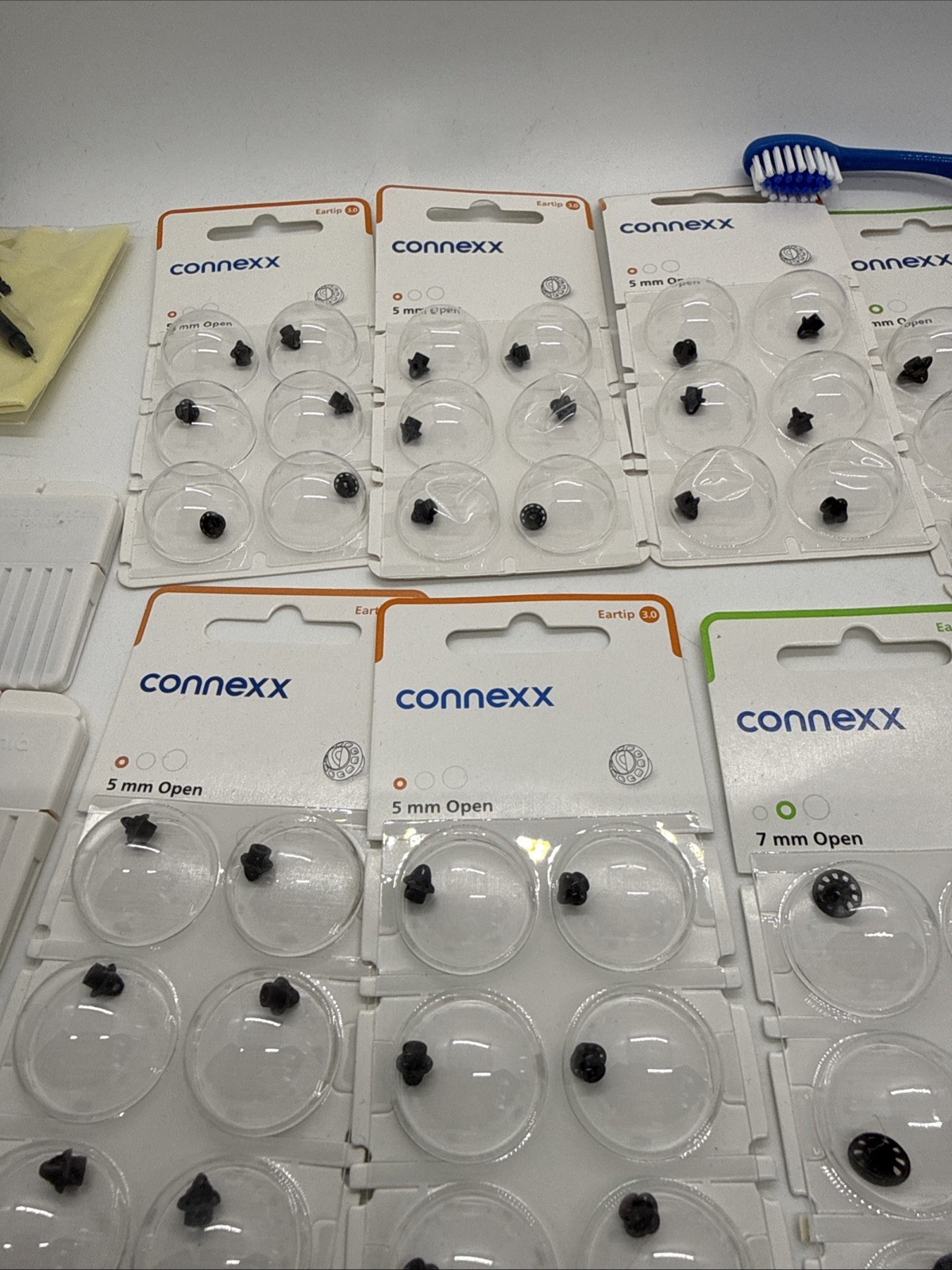 Lot Of Conned 5mm, 7mm Ear Tip Plus More Hearing Aid Accessories B4