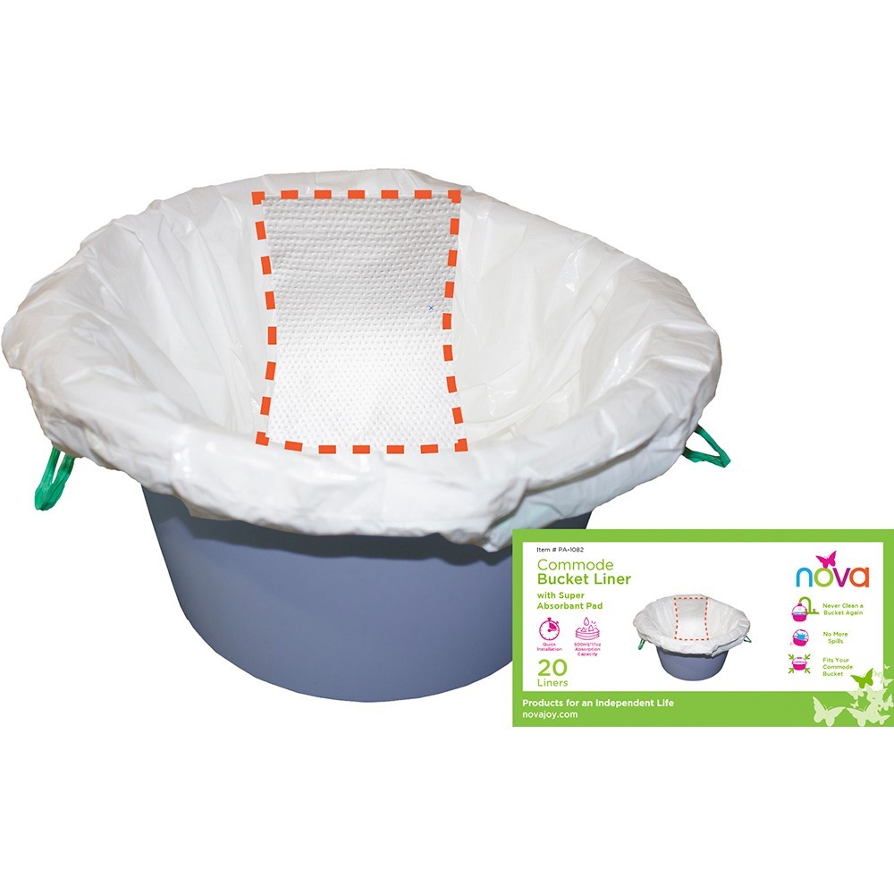 SM Nova Commode Bucket Liner 20 bucket liners per box Item #PA-1082