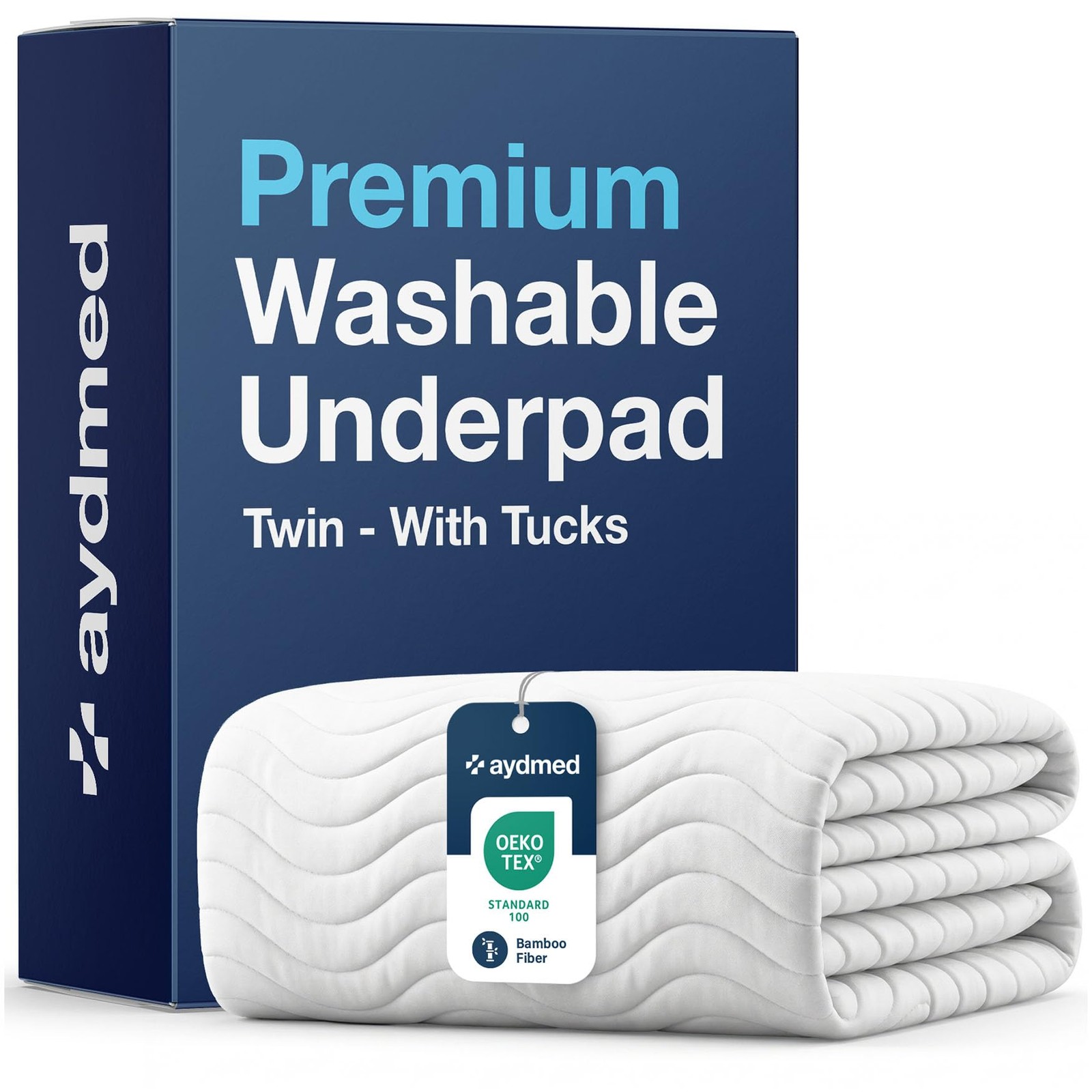 Premium Washable Incontinence Bed Pad with Tucks | for Twin Beds | Maximum Ab…