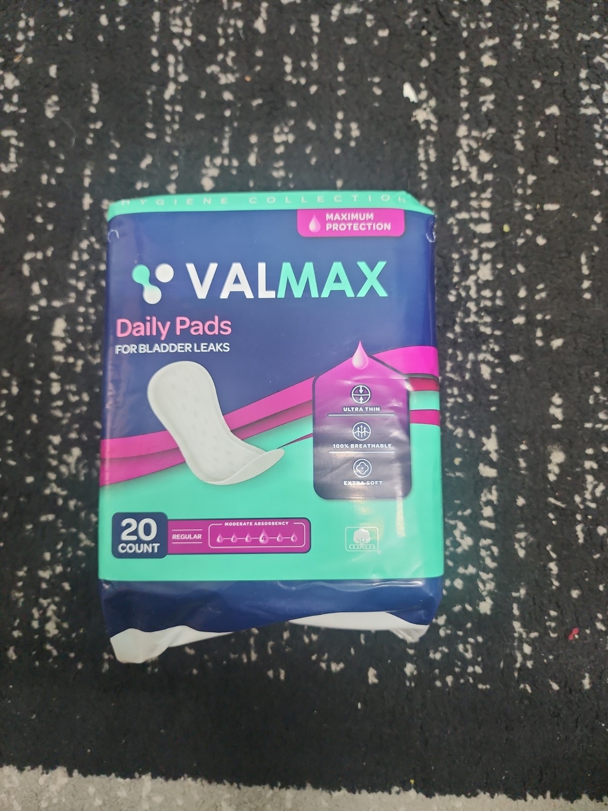 Valmax Incontinence Pads Regular 20 Ultra Thin Breathable Extra Soft Latex Free