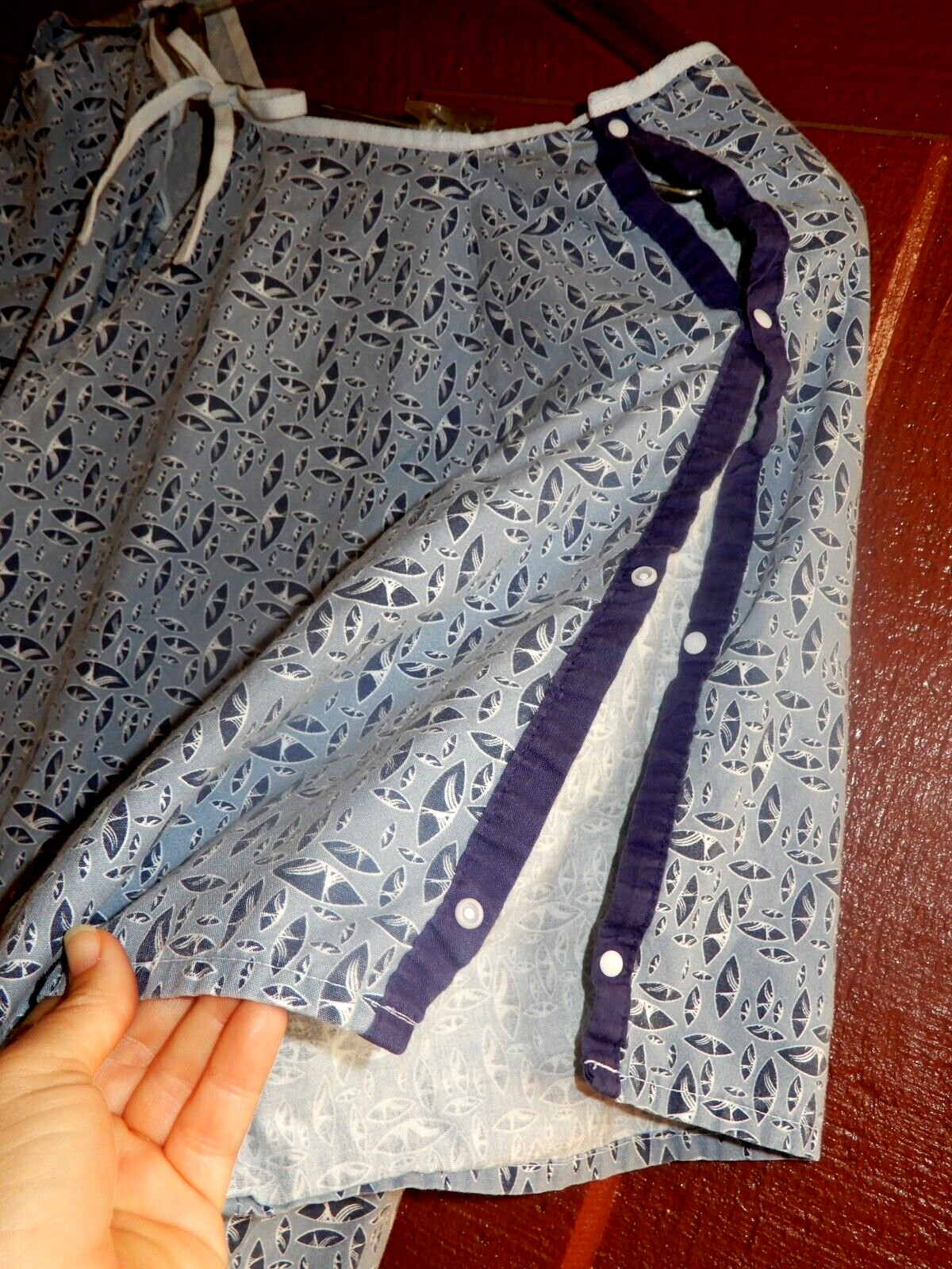 HOSPITAL PATIENT GOWN Bariatric IV Snap Sleeves 2 Ties In Back SIZE LARGE MIP
