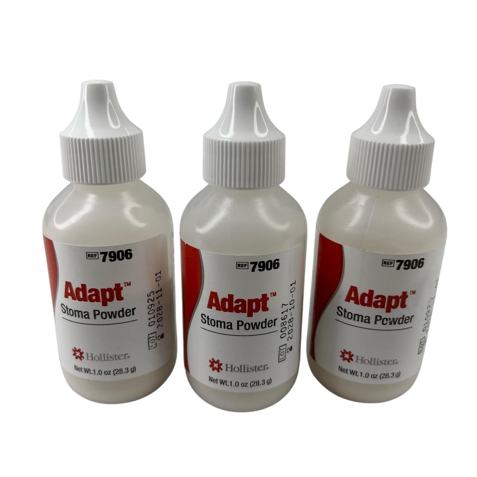 3 Hollister 7906 Adapt Stoma Powder 1.0 OZ Bottles New