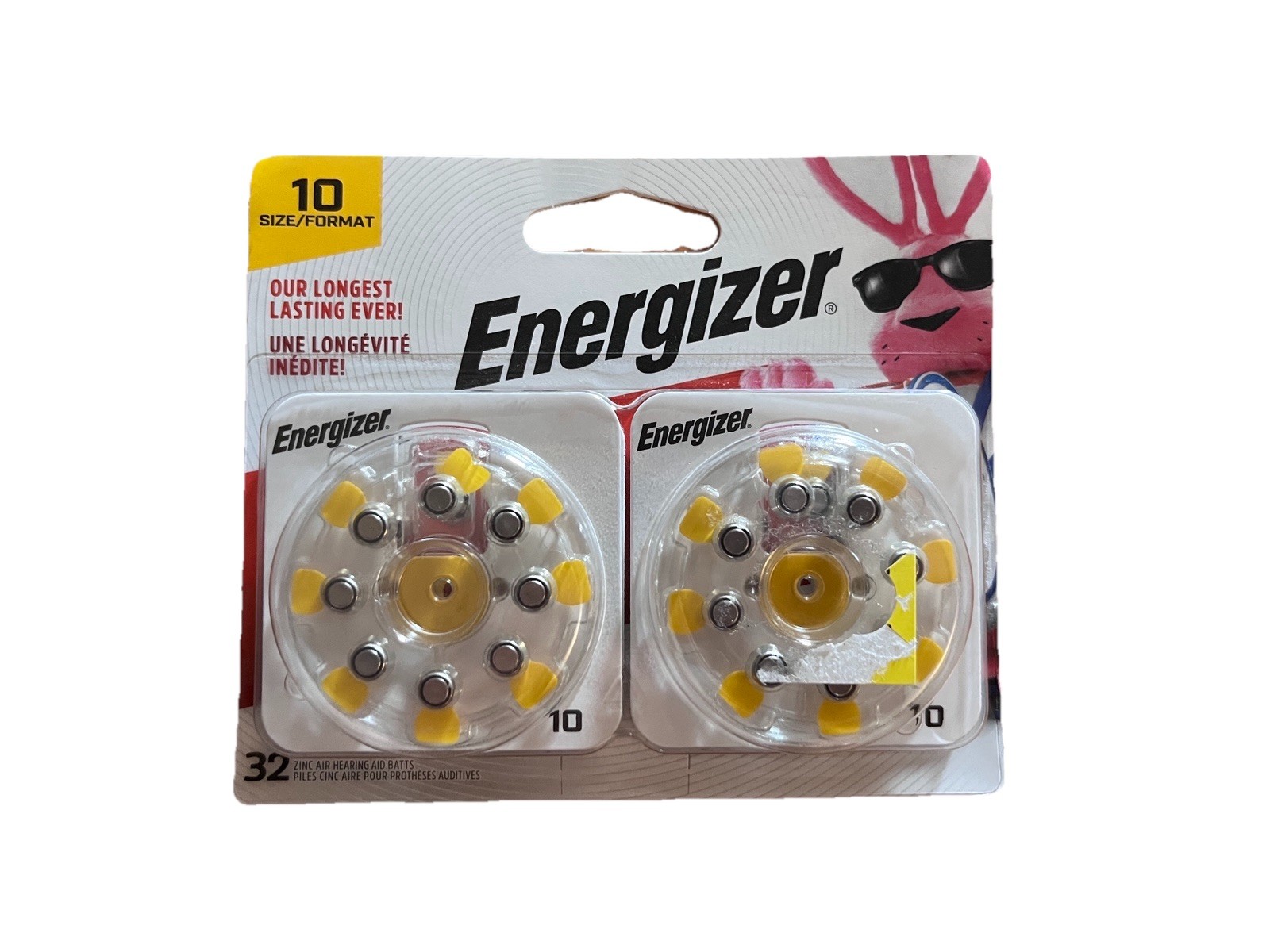 Energizer Zinc Air Hearing Aid Batteries Size 10 32 Total NEW 04/27