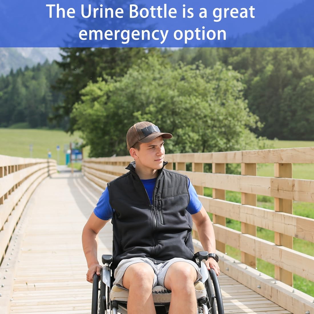 Urinals for Men Women Unisex Urinal Bottle Spill Proof Portable Pee Blue