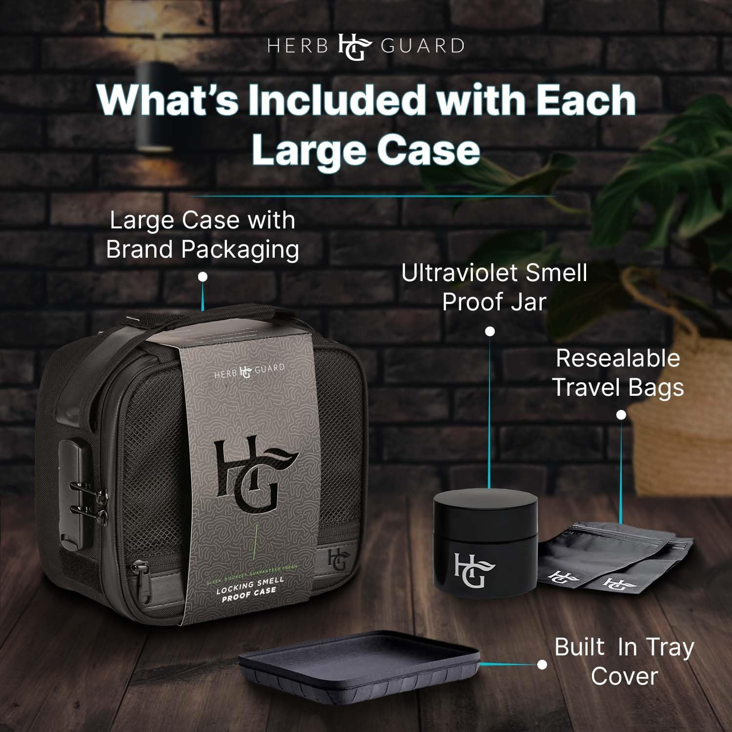 Large Smell Proof Bag & Case with Combination Lock (Holds up to 3 Ounces) – Incl