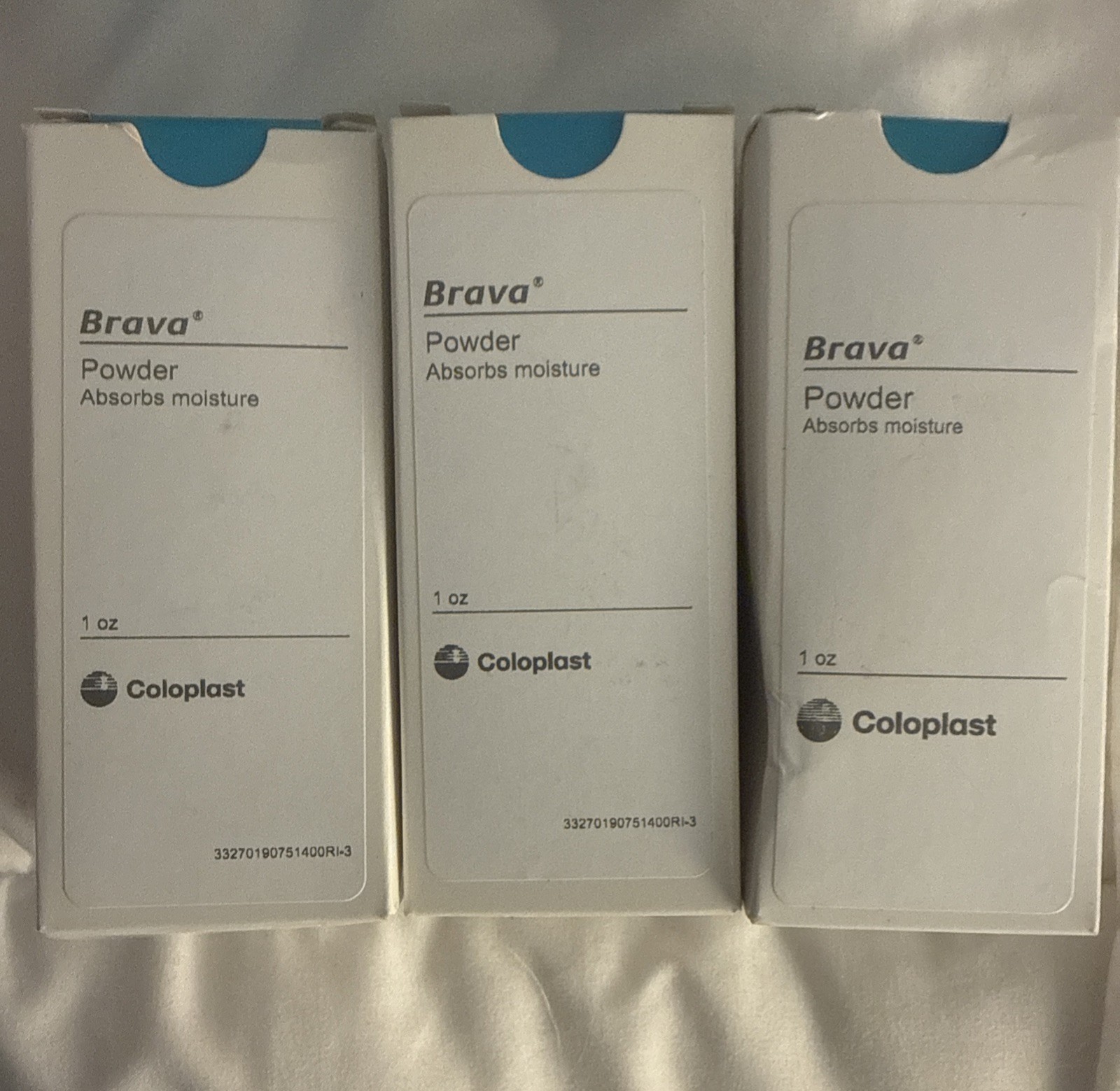 3 Coloplast Brava Powder Ostomy Care (19075) 1 Oz Bottles New In Box 2026-2027