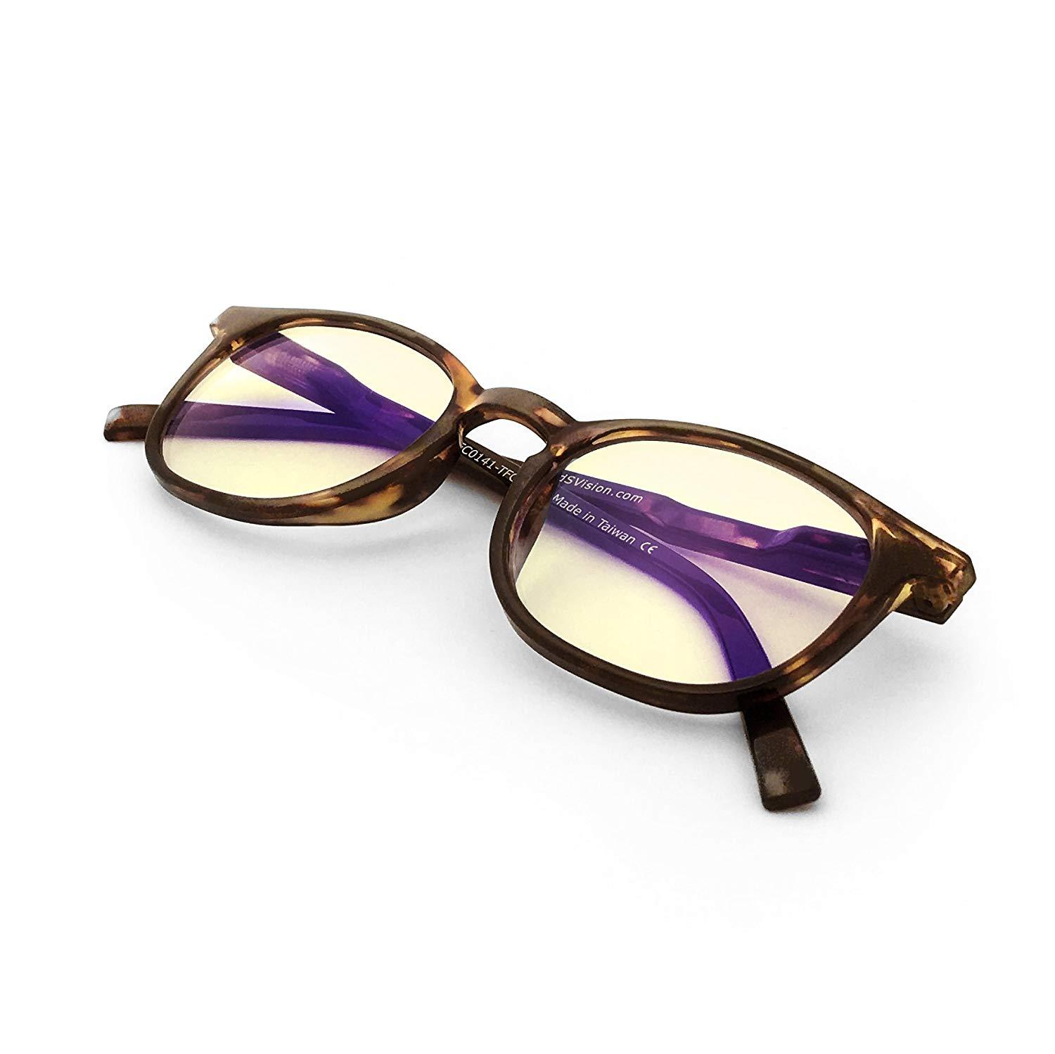 Vision Blue Light Shield Computer Reading/Gaming Glasses – 0.0 Magnification – A