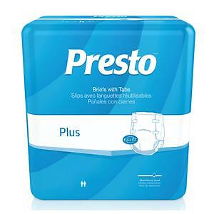 Presto Breathable Brief, Value Plus Absorbency, X-Large, 58”-64”, Pack of 20
