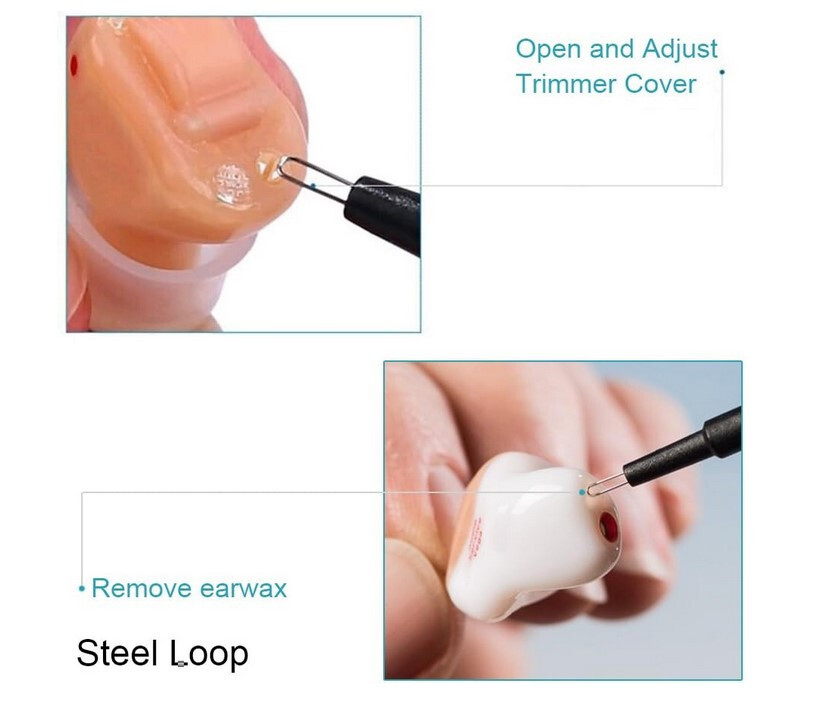 Hearing Amplifier Cleaning Brush with Wax Loop and Magnet Pack of 6