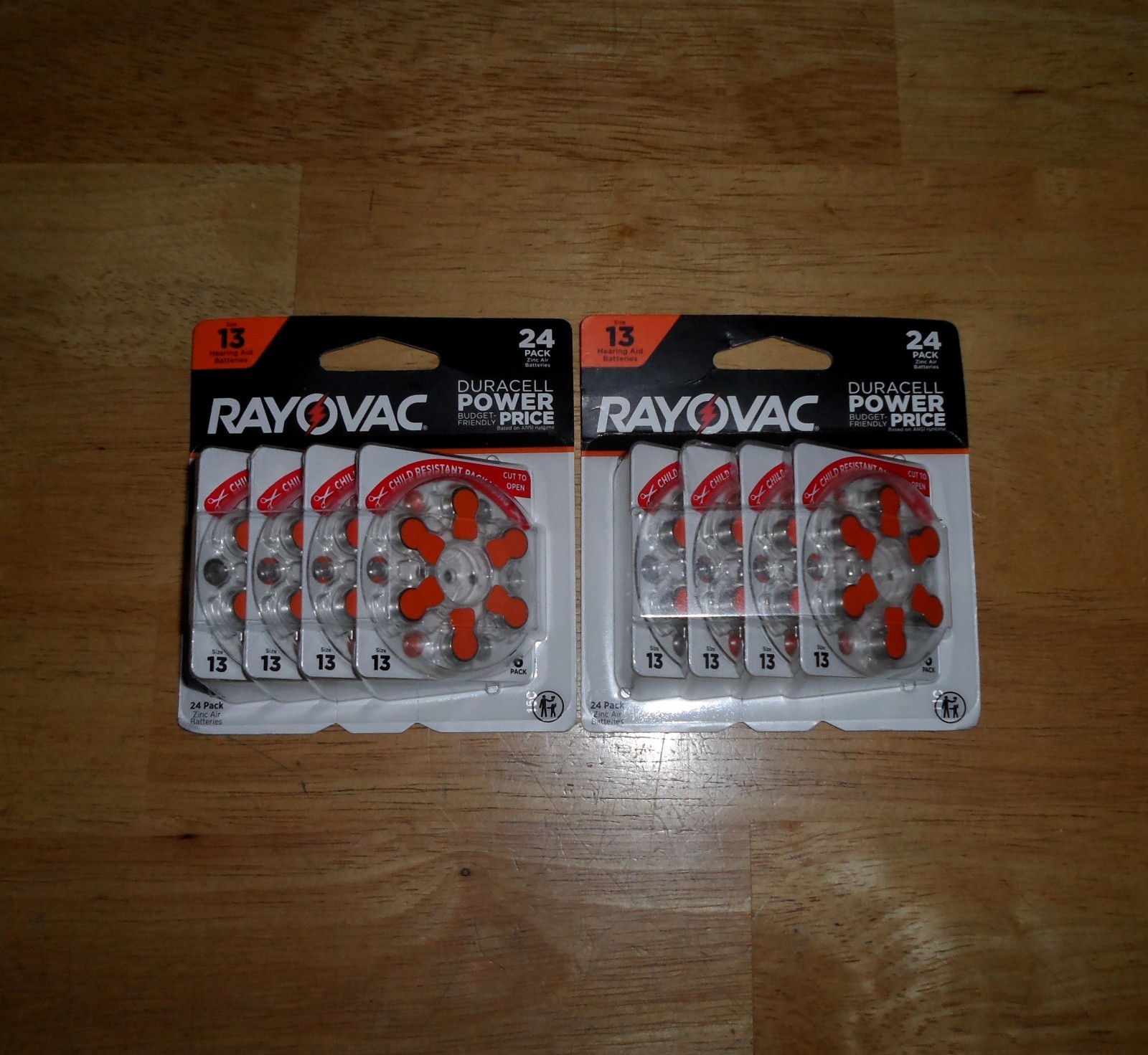 Rayovac Size 13 Hearing Aid Batteries 48 Total Battery *NEW* 2x 24 Packs 11/2028