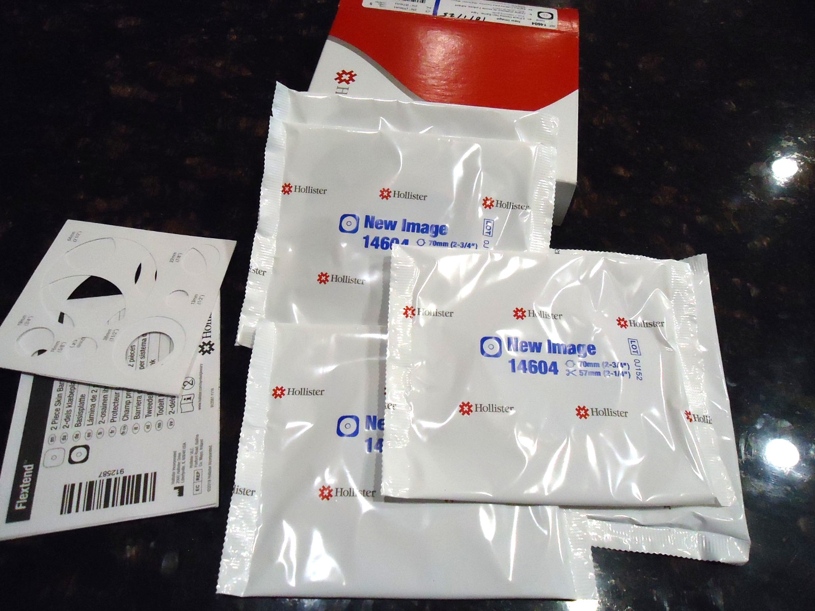 Lot of (2) box Hollister 14604 Flextend 2 Piece Ostomy Skin Barrier – 9 Count