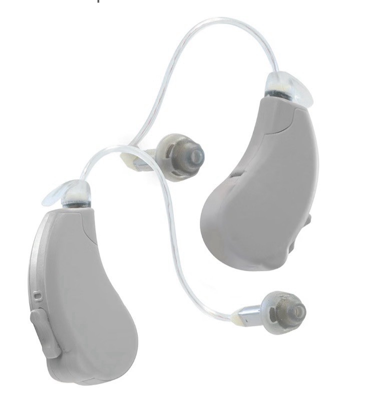 Lucid Hearing BT Engage Premium OTC Hearing Aids For IPHONE / IPAD GRAY New!!