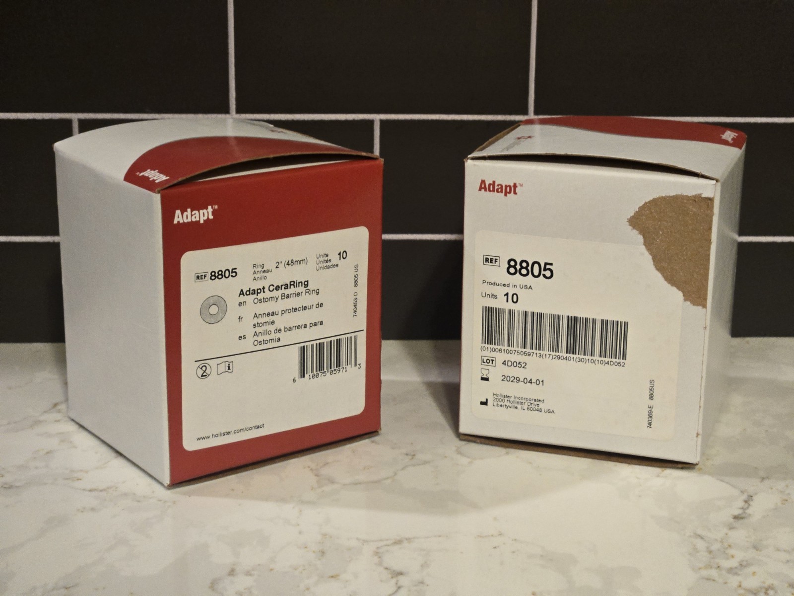 2 Boxes (20 Total) Hollister 8805 Adapt CeraRing Barrier Rings exp 2029