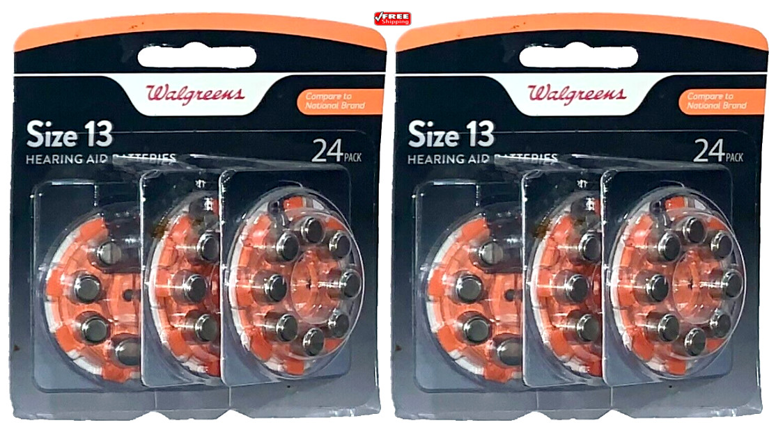 Hearing Aid Size 13 Batteries-2 x 24 PACK=48 Batteries Best By 02/2025
