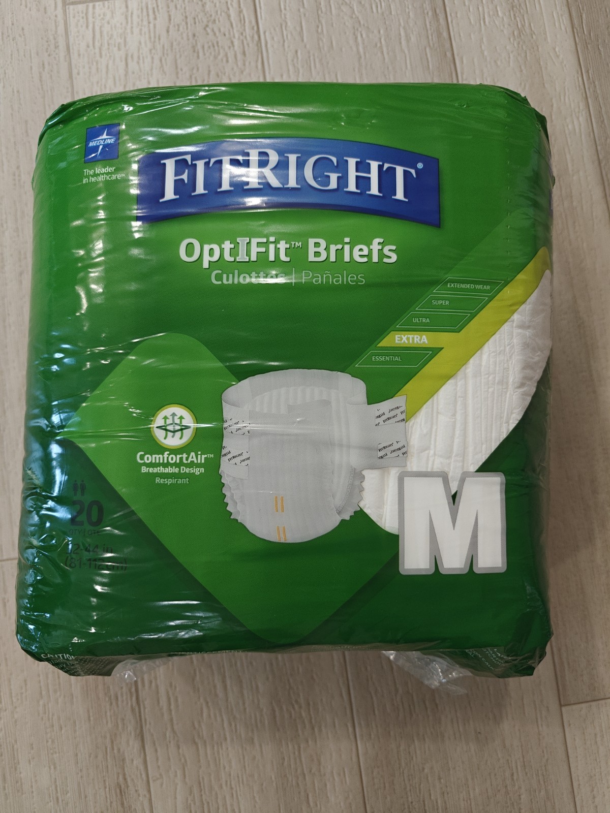 Medline FitRight OptiFit Briefs Adult M 32”- 44” Extra Absorbancy