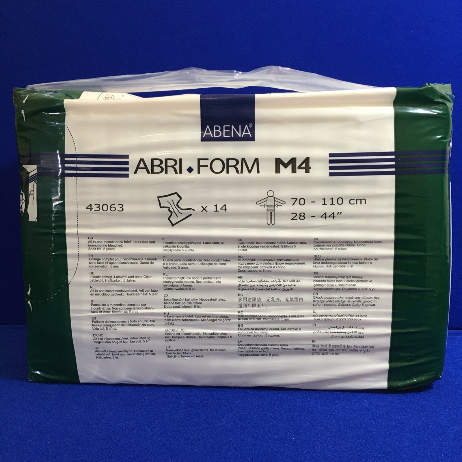 Bag of Abena M4 Medium Abri-Form Premium Air-Plus Absorbent Adult Briefs Diapers