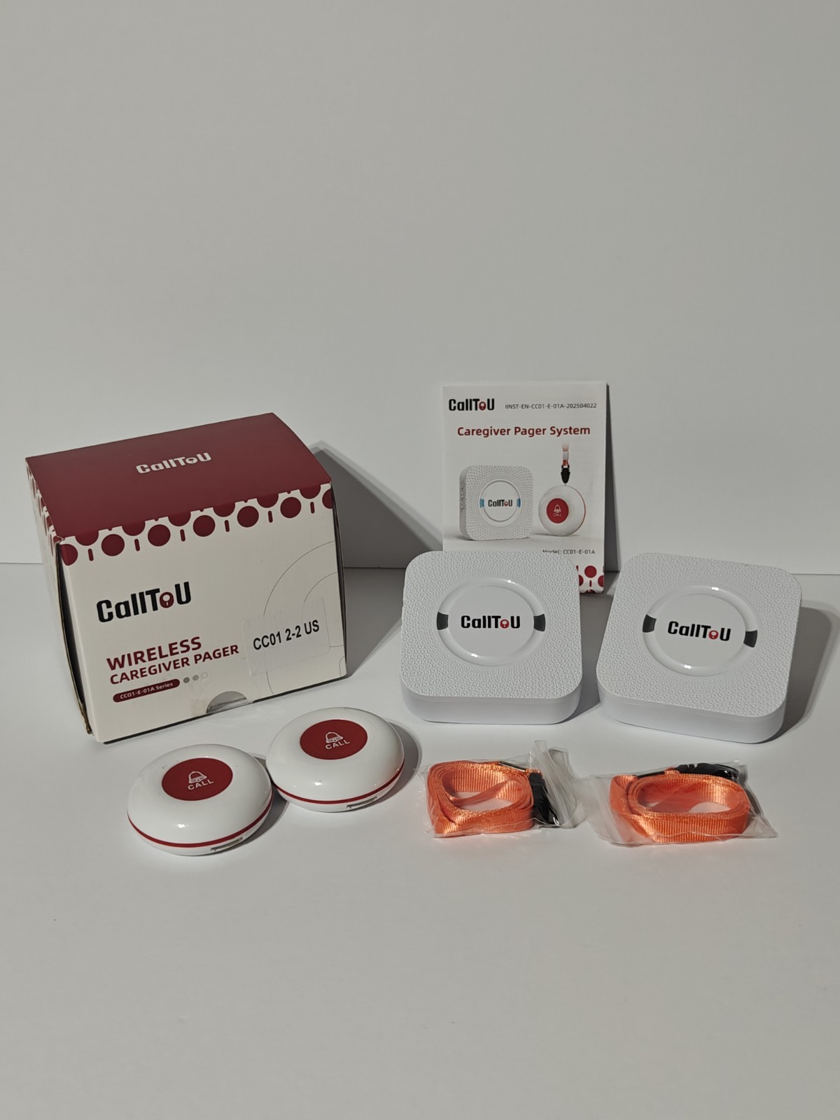 Wireless caregiver pager 2 chimes and 2 call buttons