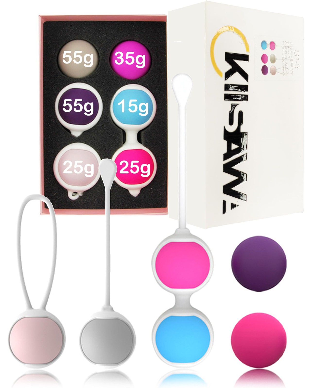 kegel Exercise System, Kegel Exercise Weight Control Set, Food-Grade Silicone…