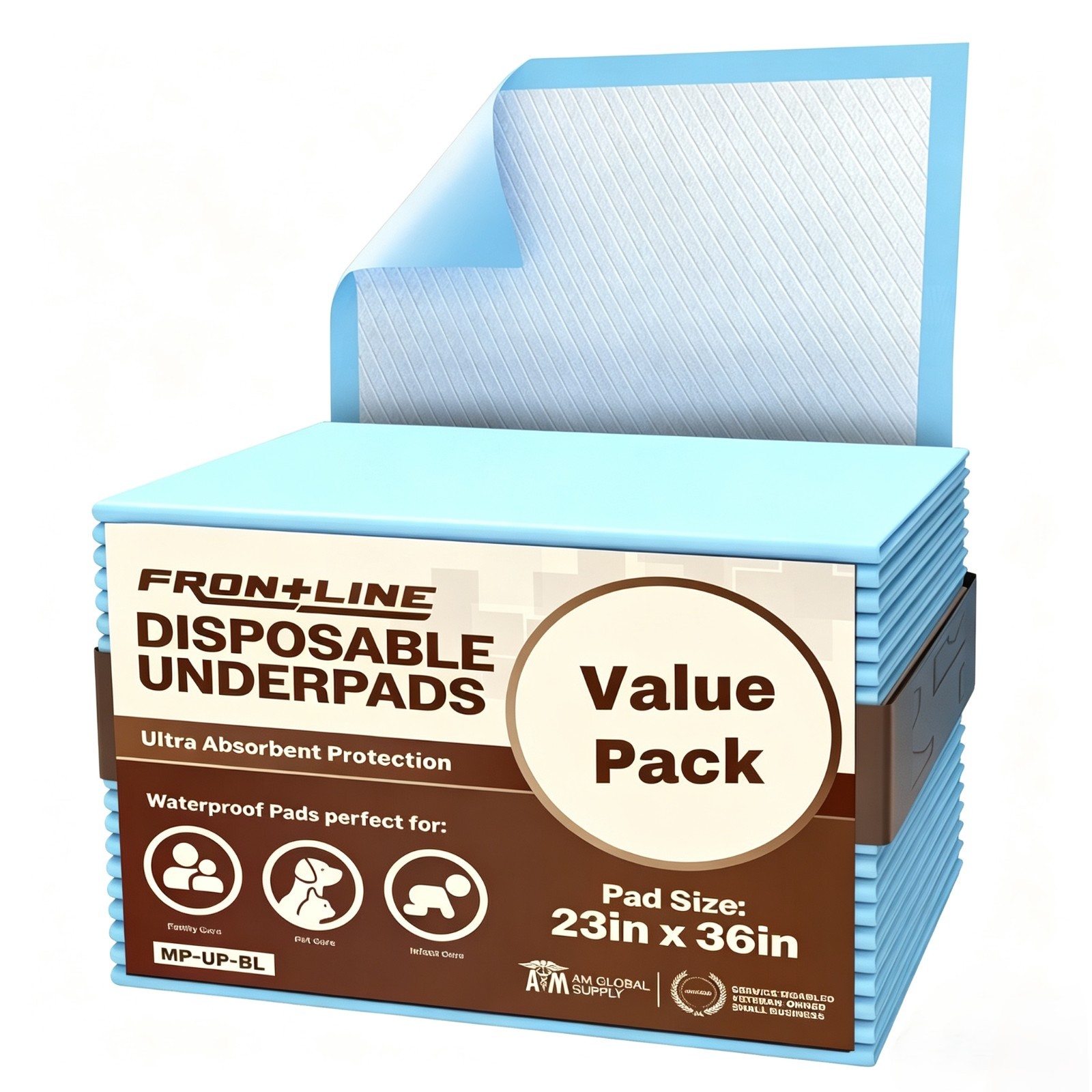 Disposable Underpads 23″x36″ Ultra Absorbent Bed Pads for Incontinence 50 Count