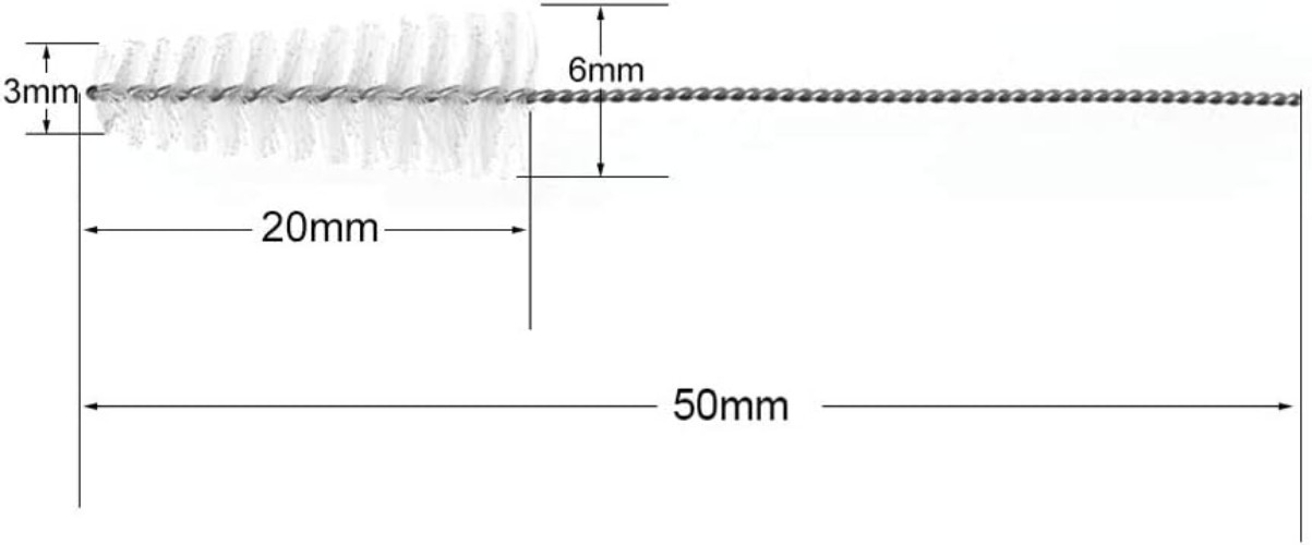 Hearing Aid Cleaning Tool 10pcs Tubing Brush for Ear Canal Health Maintenance