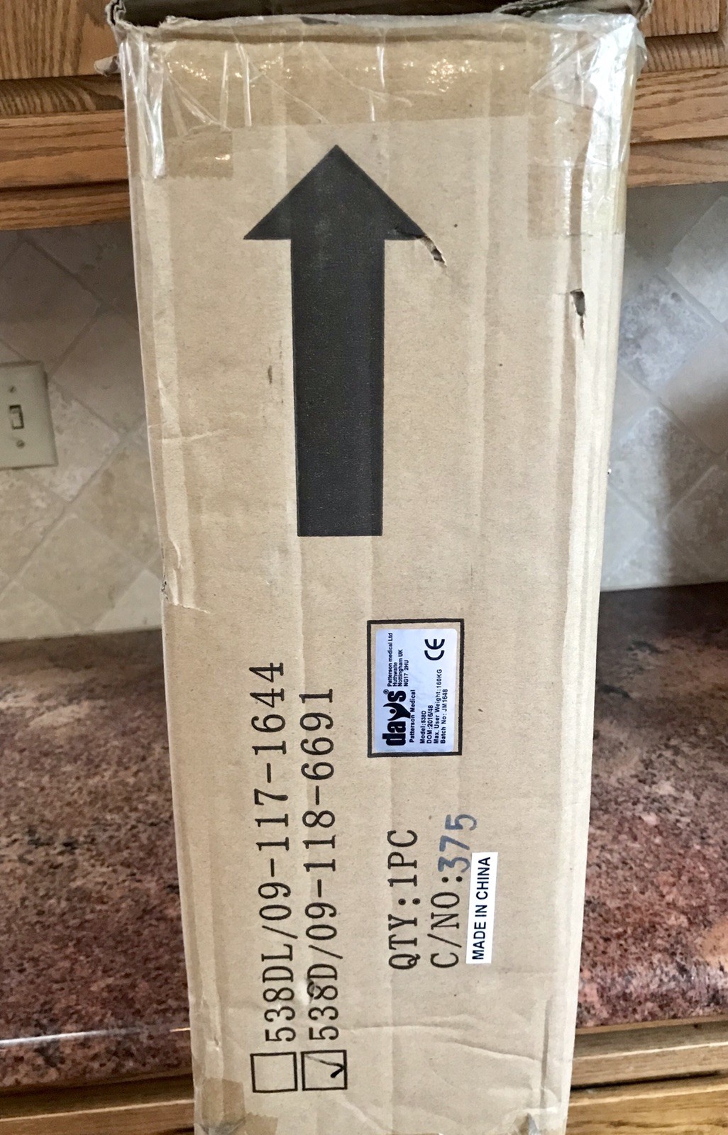 Patterson Medical 538D Wall Mount Lift-Up Shower Seat White W/ Handles – NEW