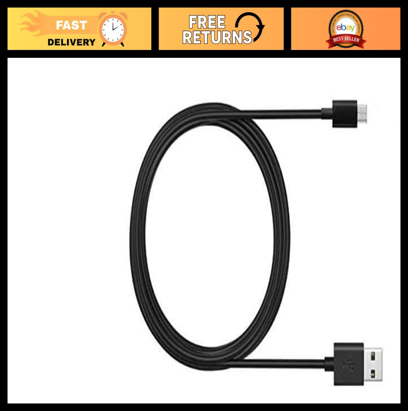 USB Charging Cable for Hearing Aids & TV Connectors – Micro Mini Power Cord Repl