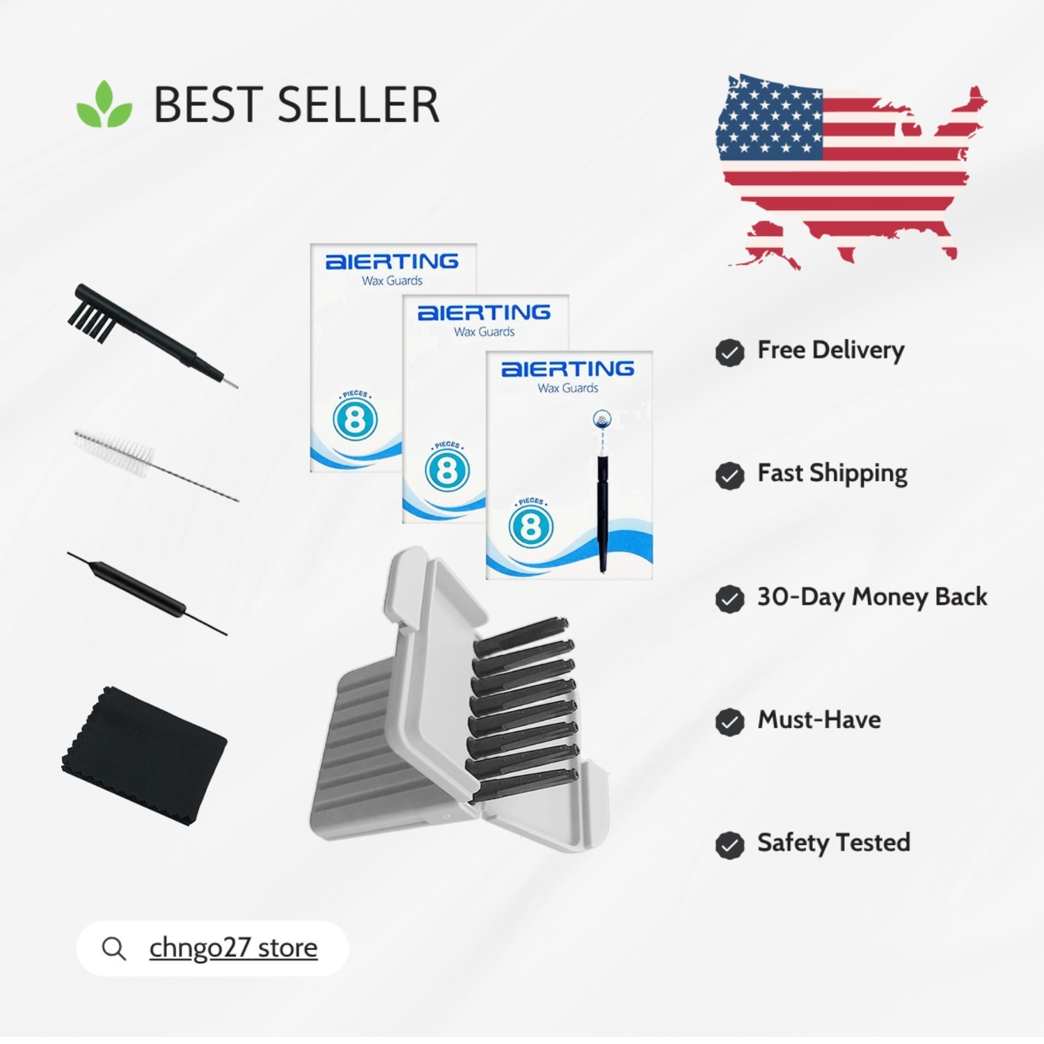 24 High-Quality Wax Guards – Easy-Apply Filters for Hearing Aid Maintenance