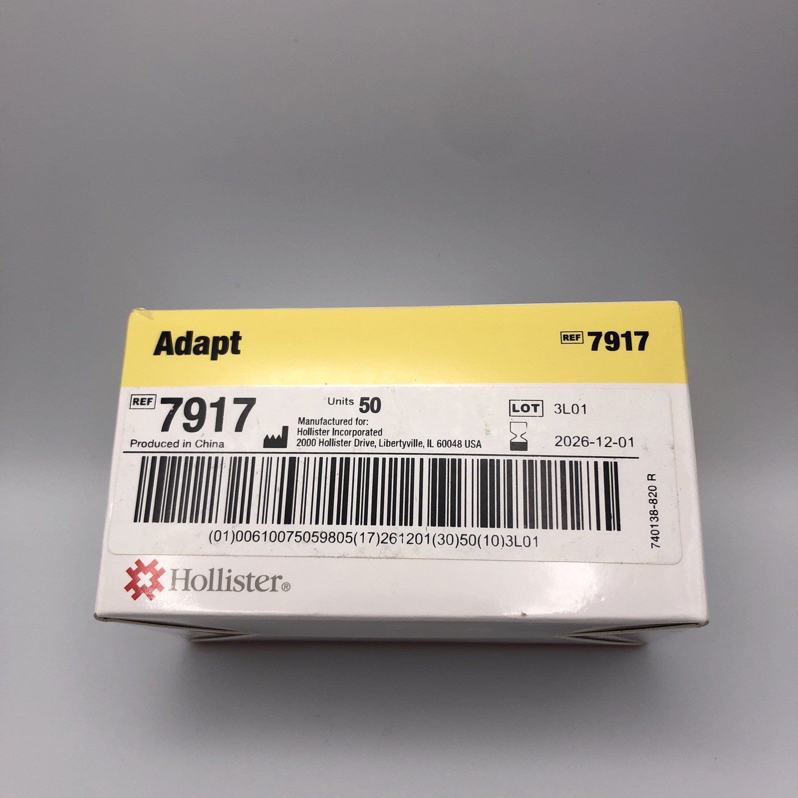 Box of 50 Hollister Adapt 7917 Skin Protective Wipes Exp. 2026-12-01 (01DEC2026)