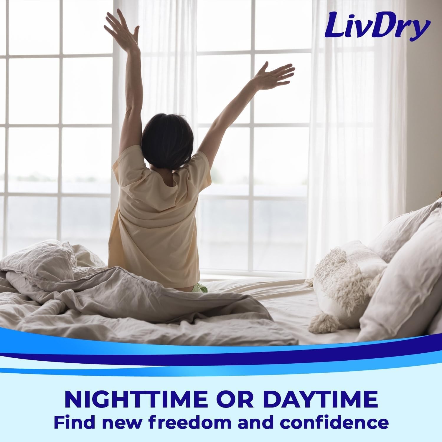 LivDry Overnight Adult Diapers Women and Men Incontinence Underwear XL 24-Count
