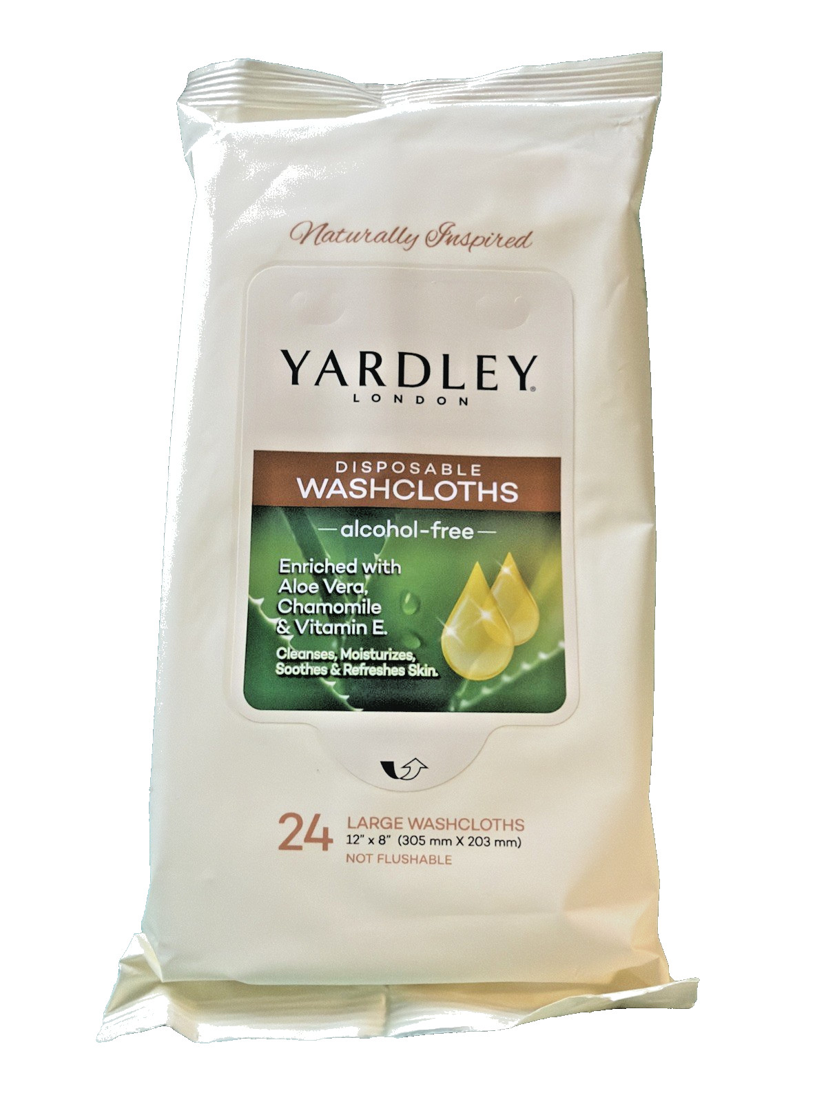 240 YARDLEY LONDON Disposable Washcloths Moisturiizing 10 Packs Large Size 12×8