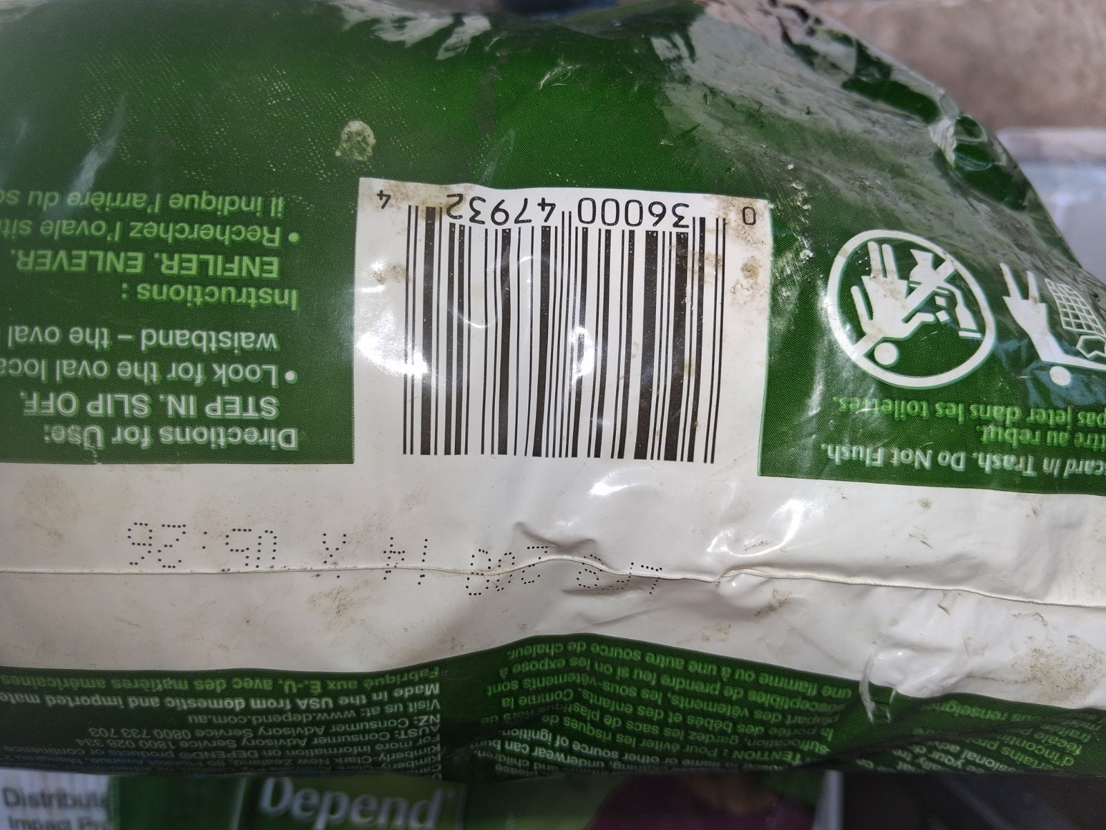 LOT OF TWO (2) Packs Of Depends for women medium