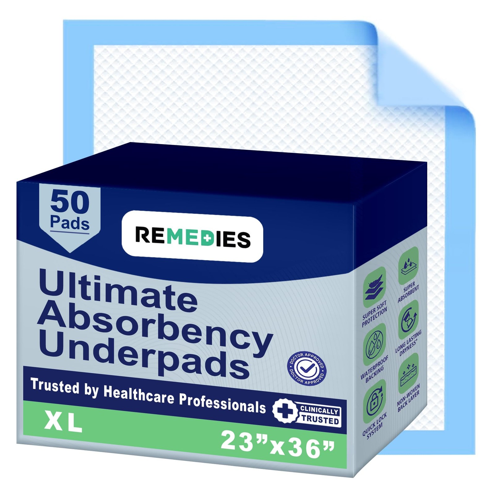 – Bed Pads Disposable Adults, Seniors, & Puppy Pads – 23″ x 36″ – Large Dispo…