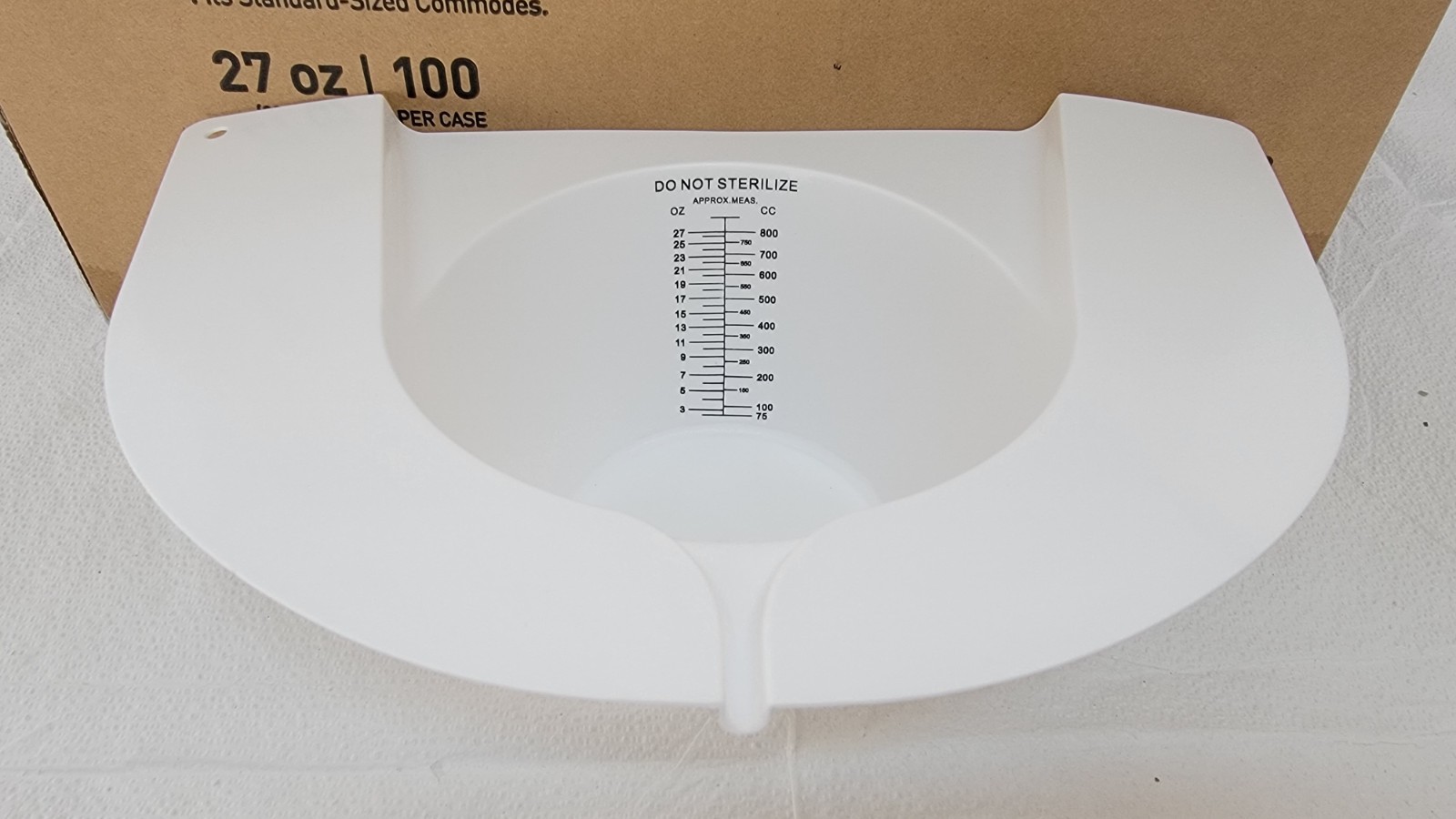 McKesson 16-9522 Commode Urine Stool Specimen Collector 27 oz No Closure 100 Ct