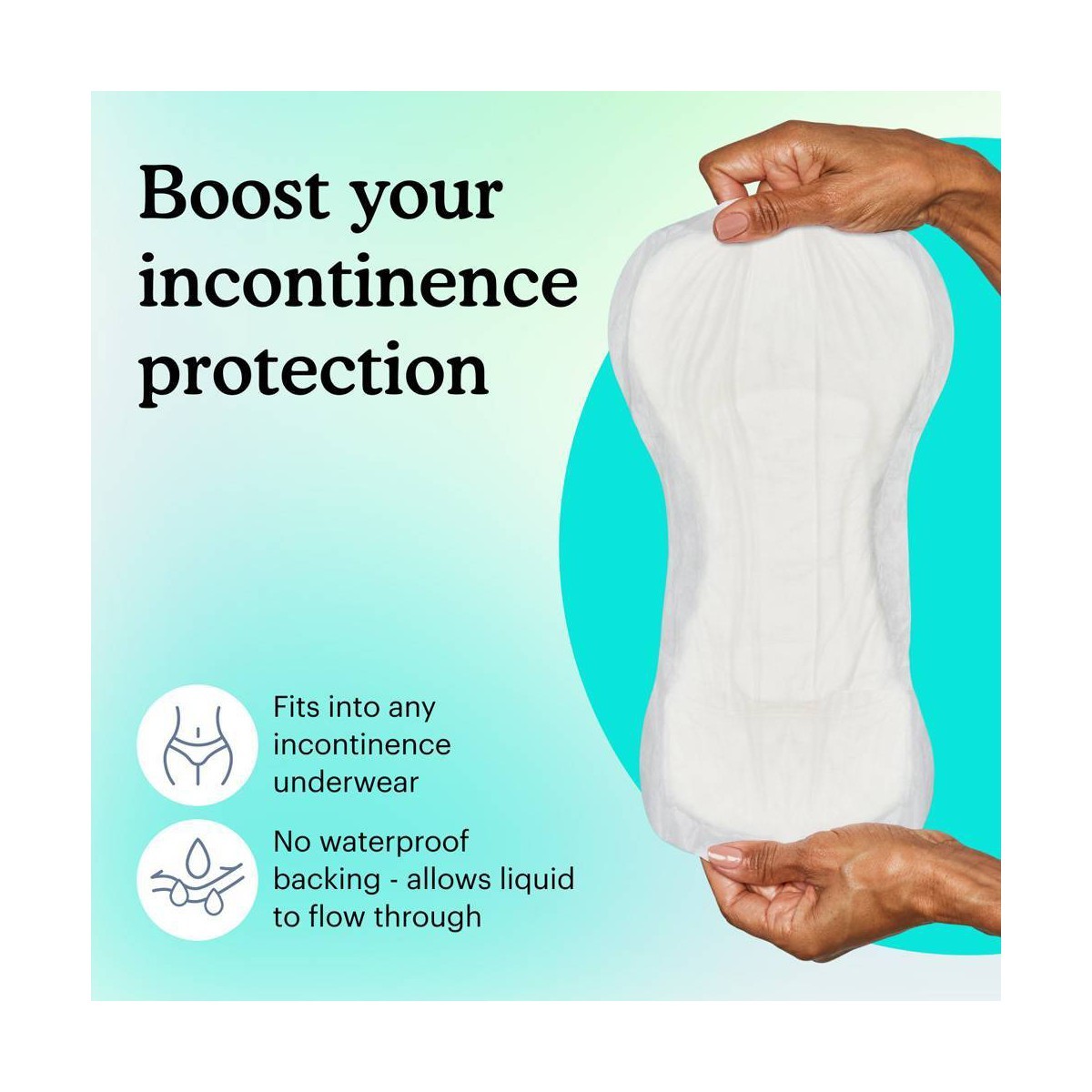 Because Adult Incontinence Booster Pads for Women&Men-Overnight Absorbency -20ct