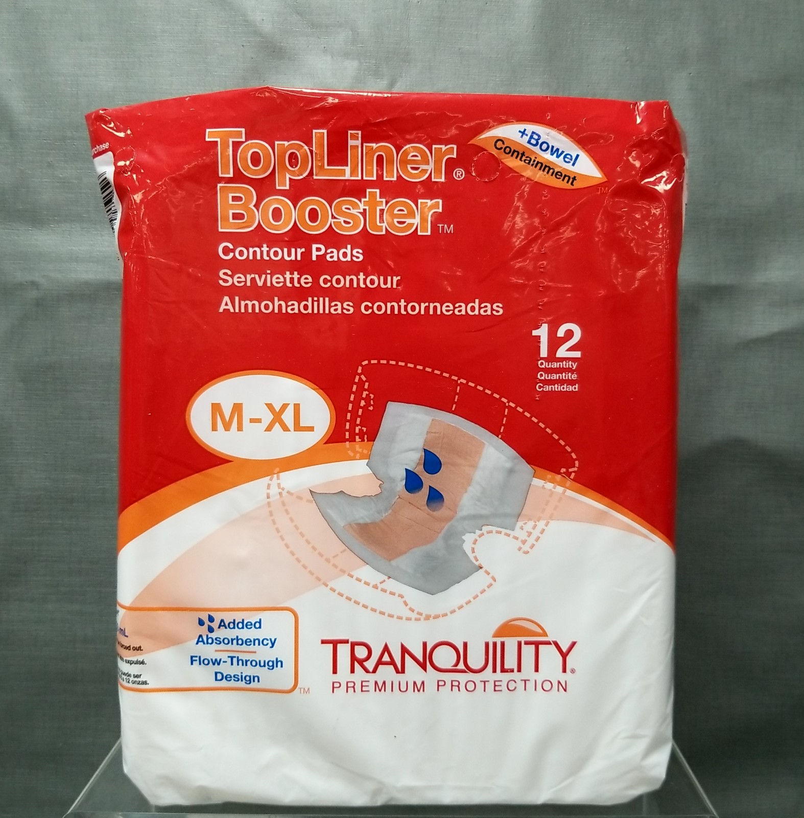 4 New 12 Count Packs Tranquility M-XL Topliner Booster Contour Pads #3096